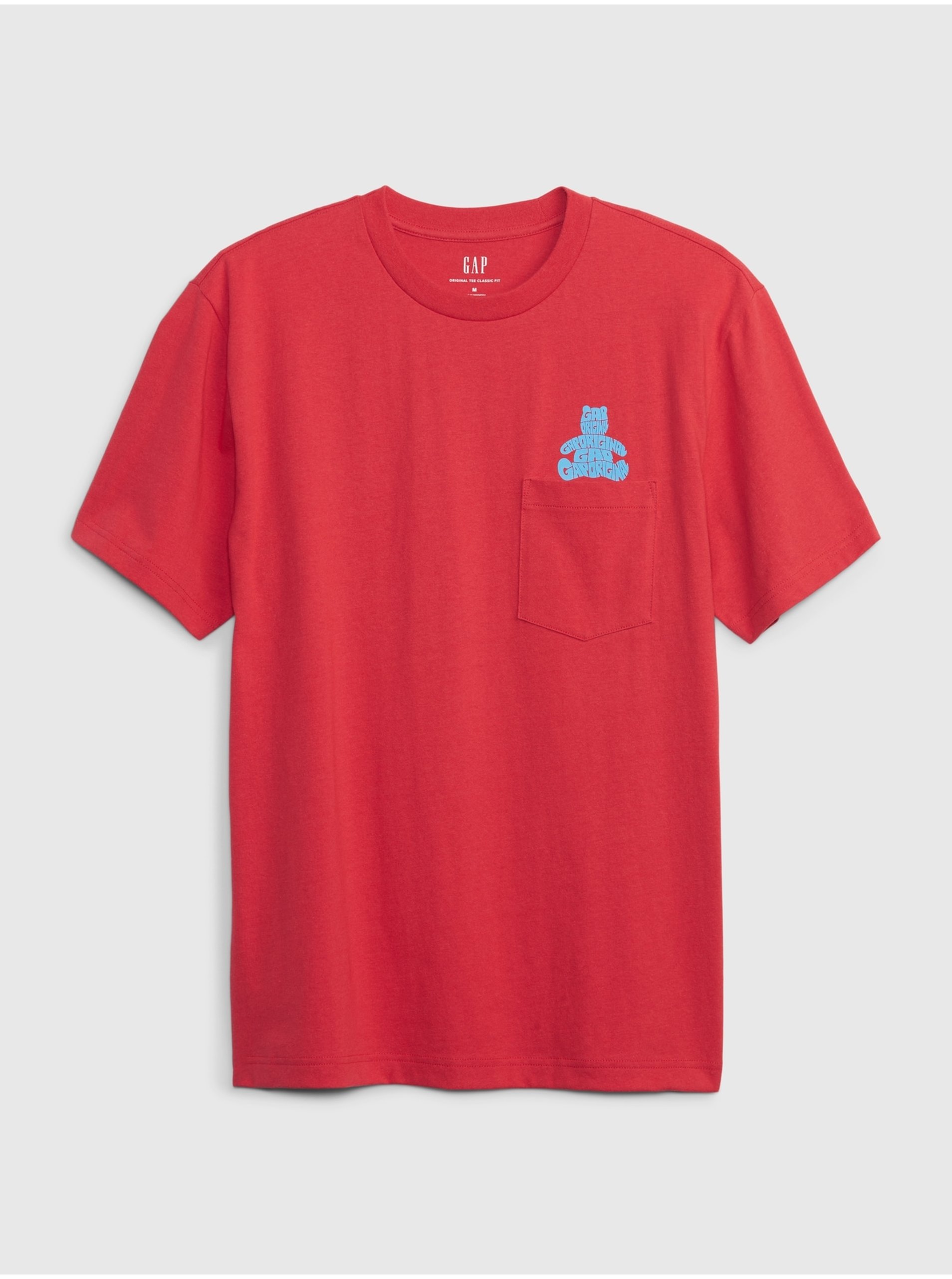 Levně Červené unisex tričko s potiskem GAP