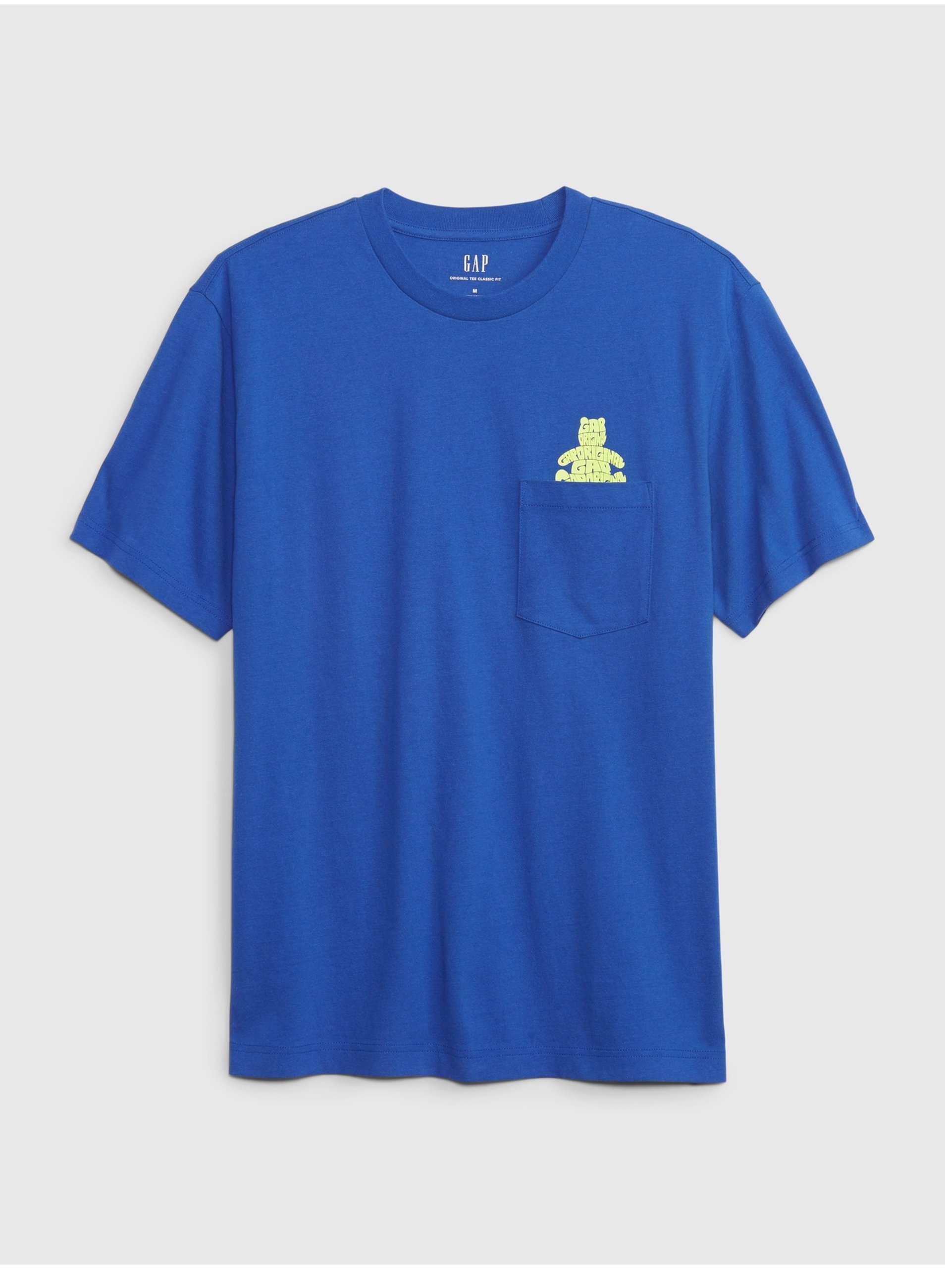 Levně Modré unisex tričko s potiskem GAP