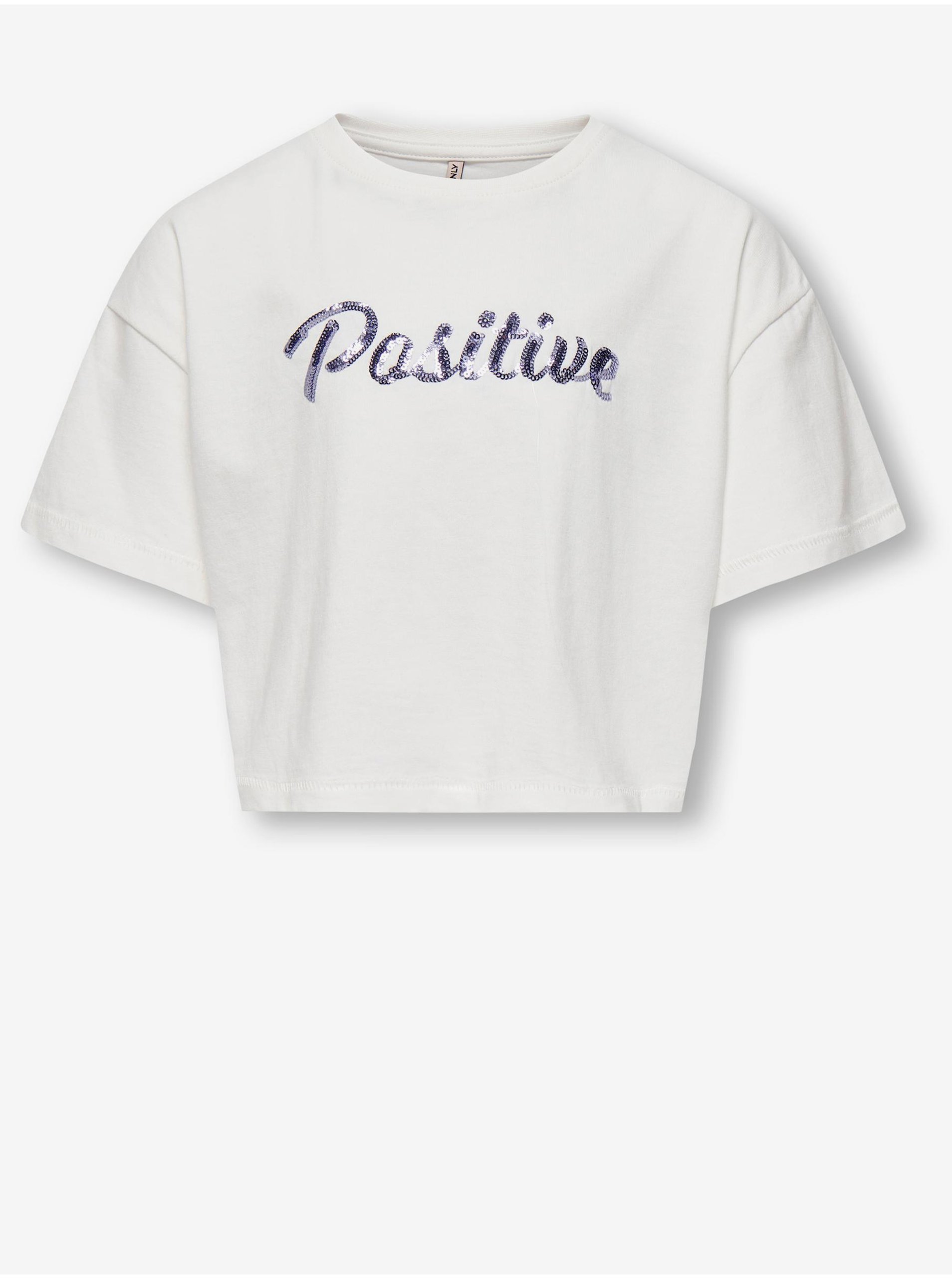 E-shop Biele dievčenské tričko ONLY Livia