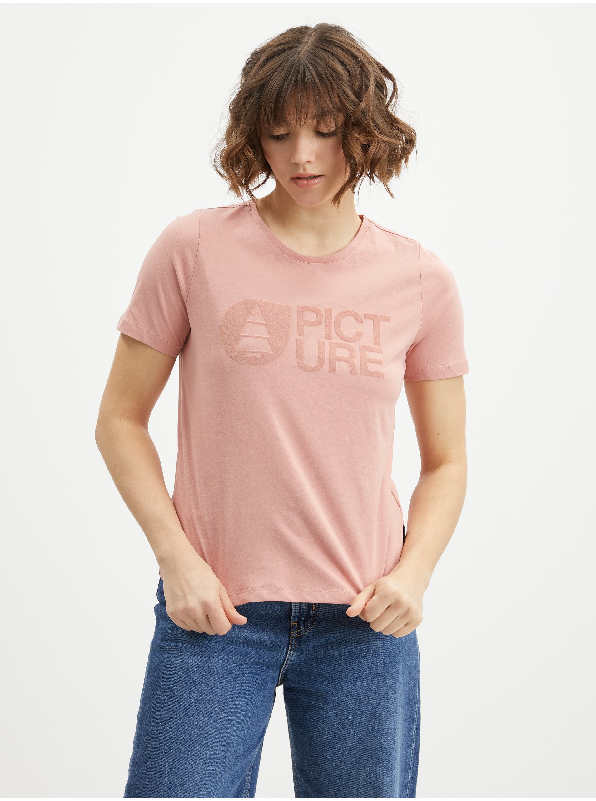 Levně Růžové dámské tričko Picture