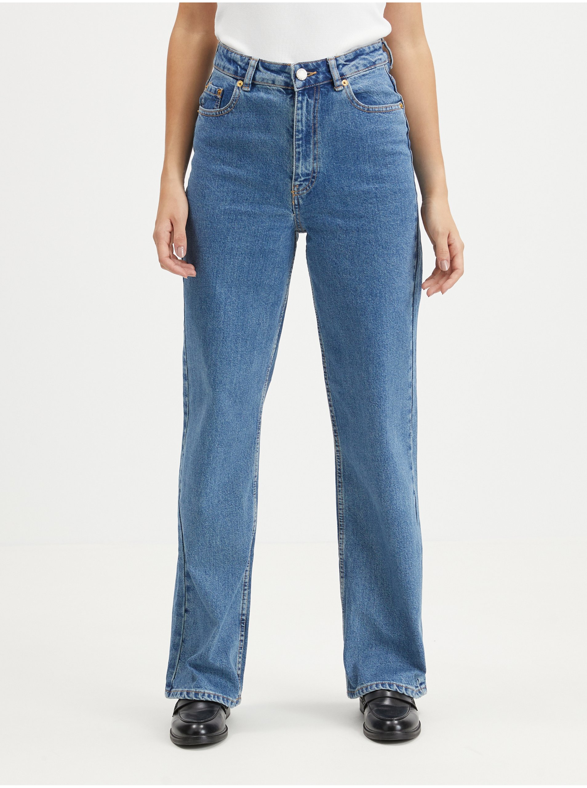 E-shop Modré dámské široké džíny ONLY Camille