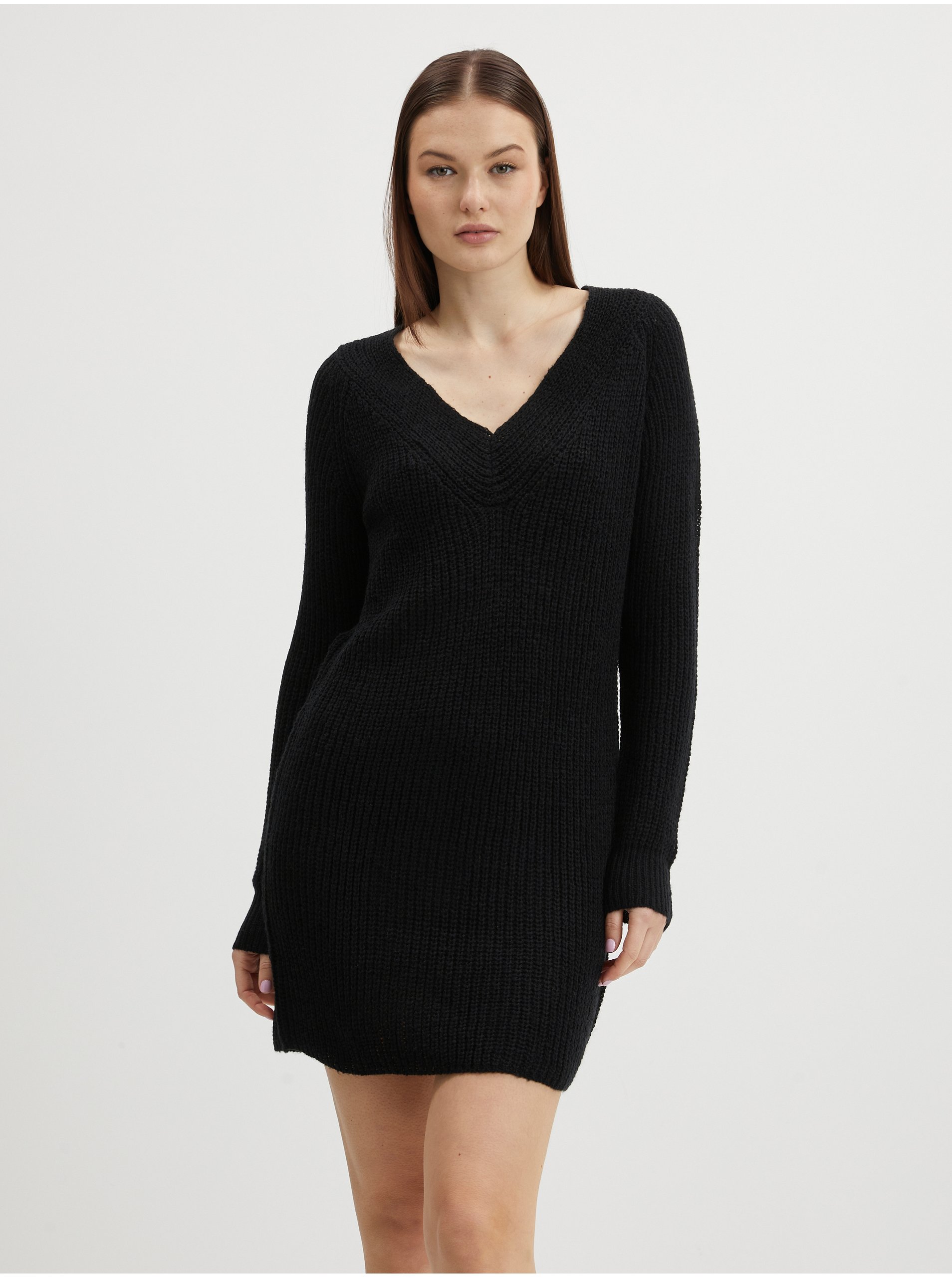 E-shop Čierne svetrové šaty Jacqueline de Yong Wendy