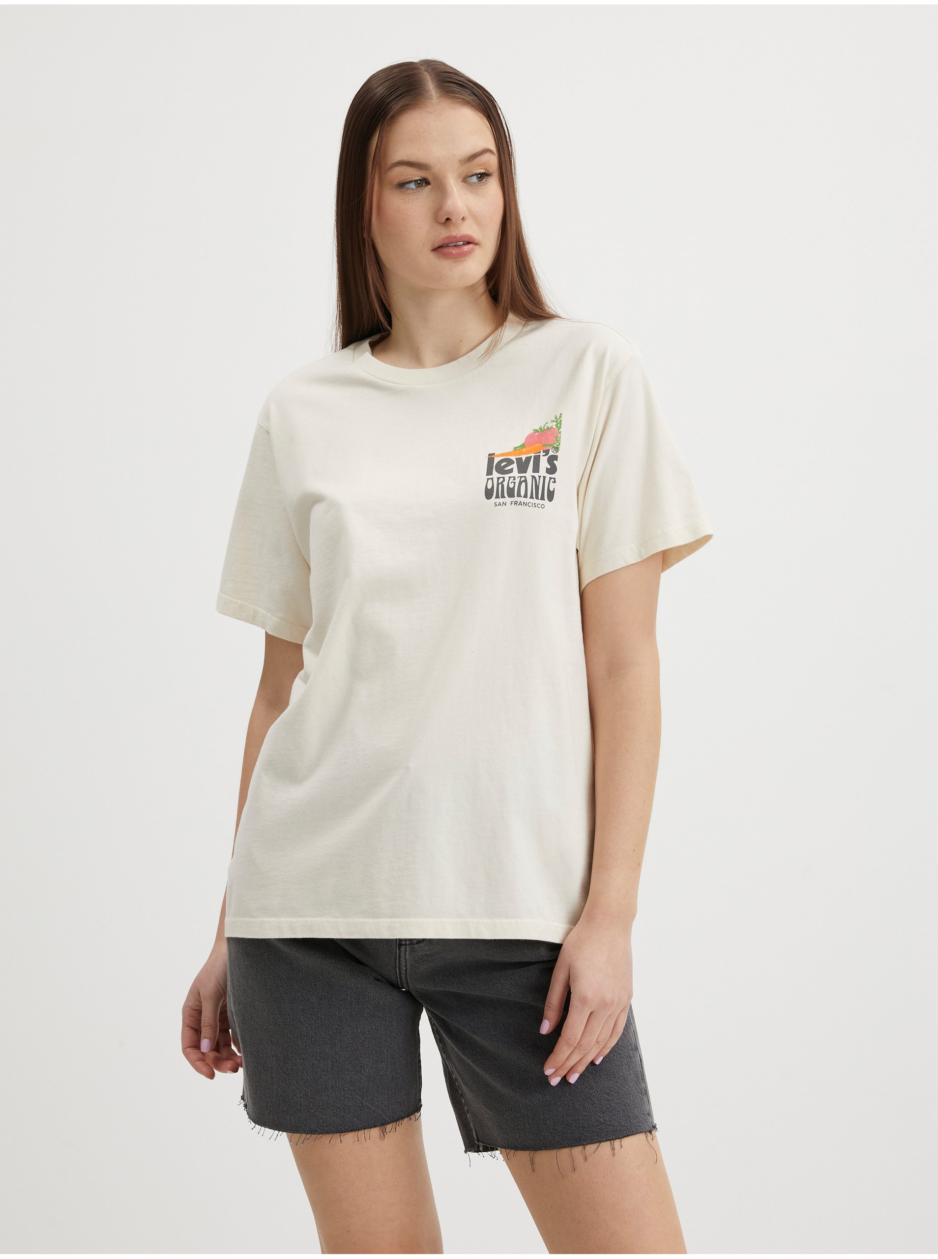 E-shop Krémové dámské tričko s potiskem Levi's®