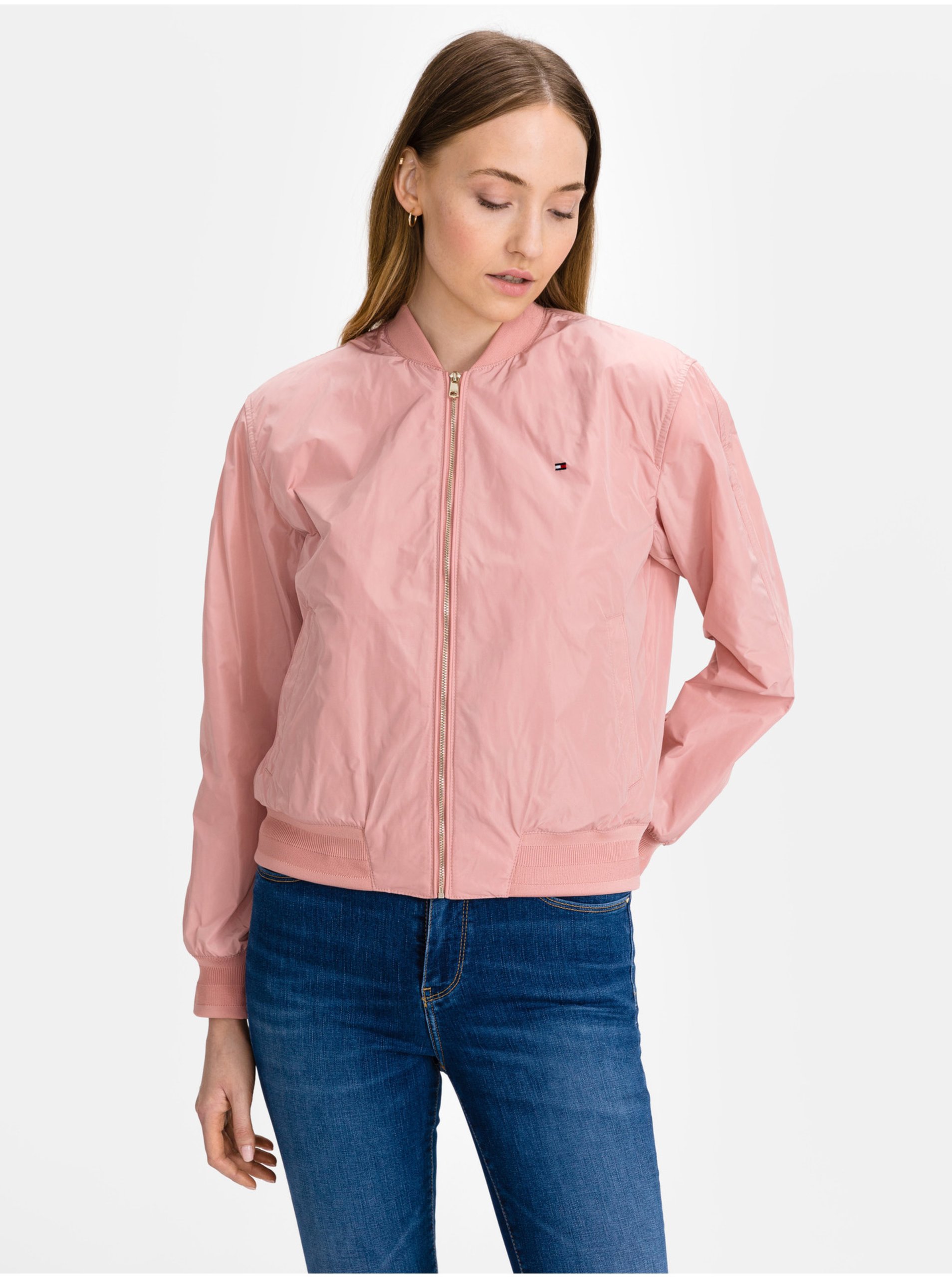 E-shop Růžová dámská lehká bunda Tommy Hilfiger Essential Bomber