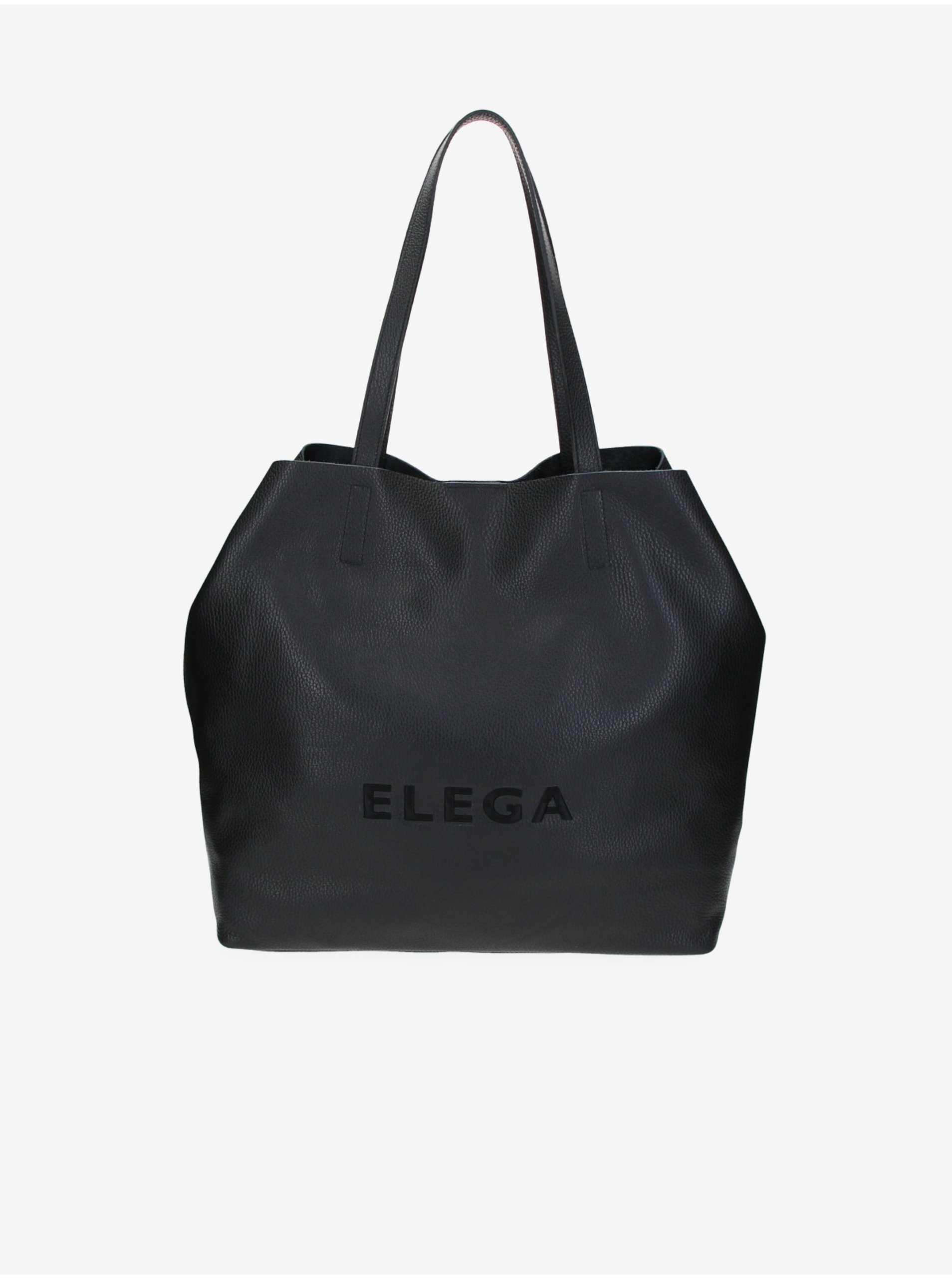 E-shop Černá dámská kožená kabelka ELEGA Fancy