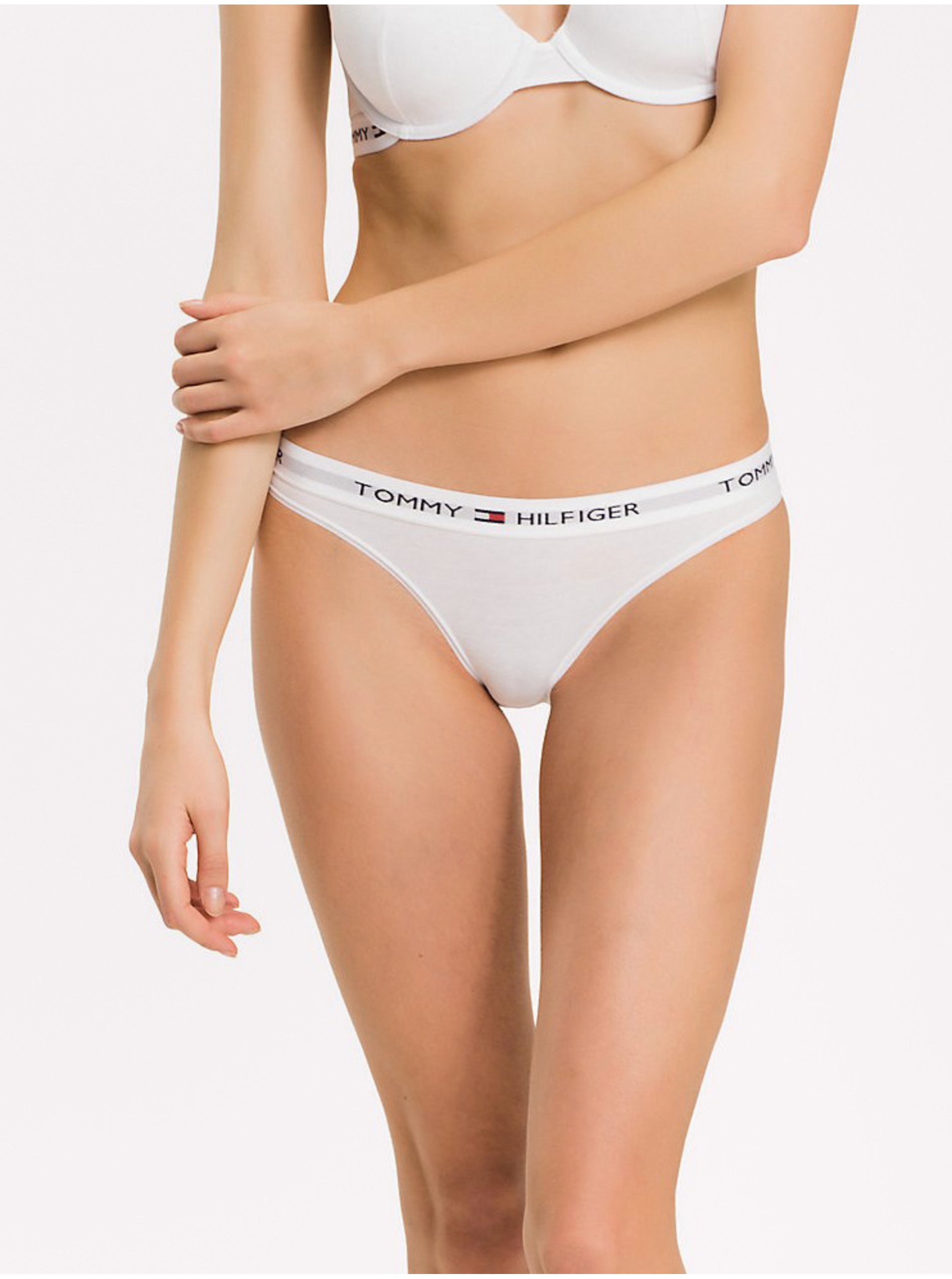 Lacno Tommy Hilfiger biele nohavičky Bikini Iconic