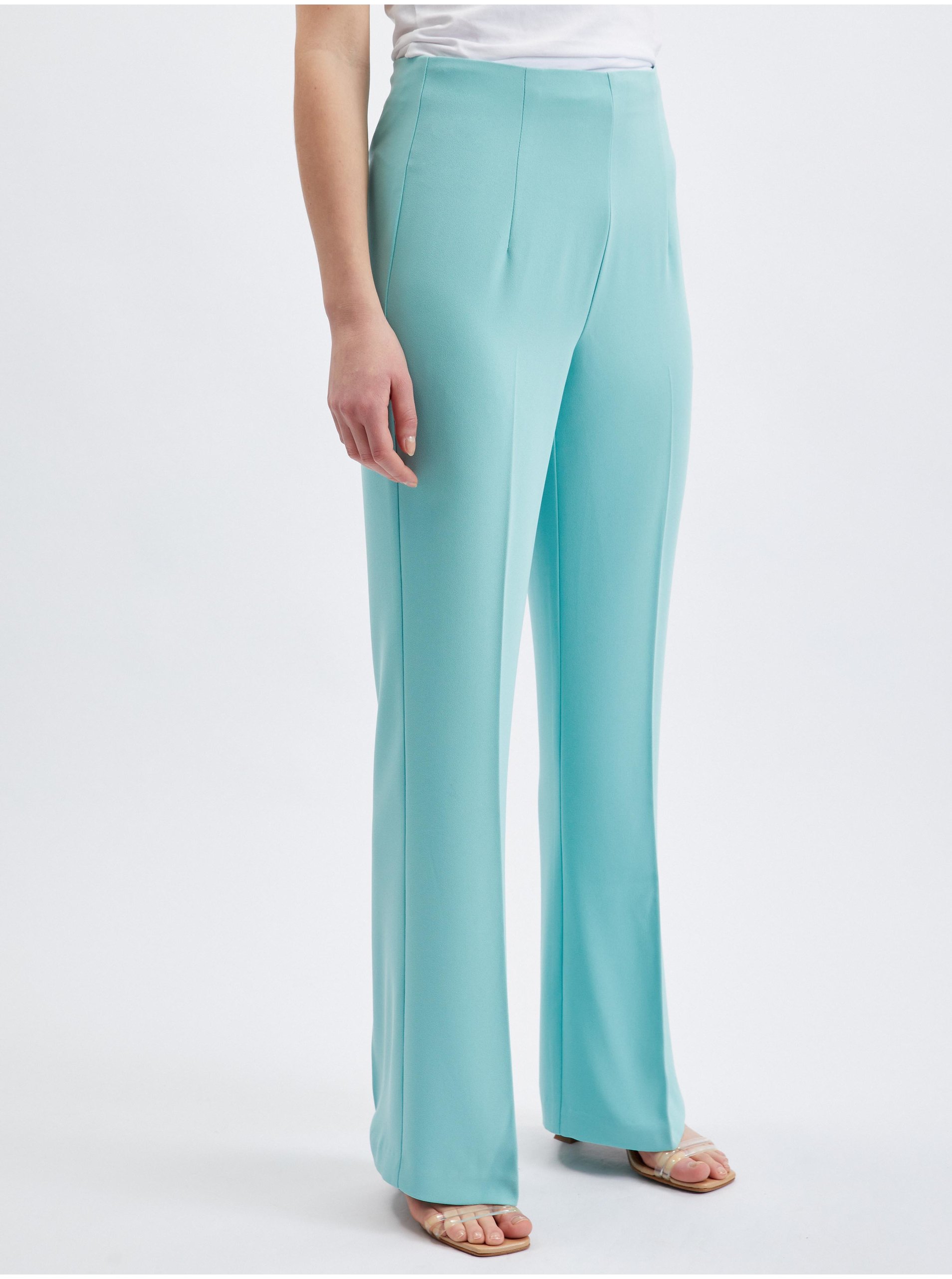 E-shop Světle modré dámské kalhoty ORSAY