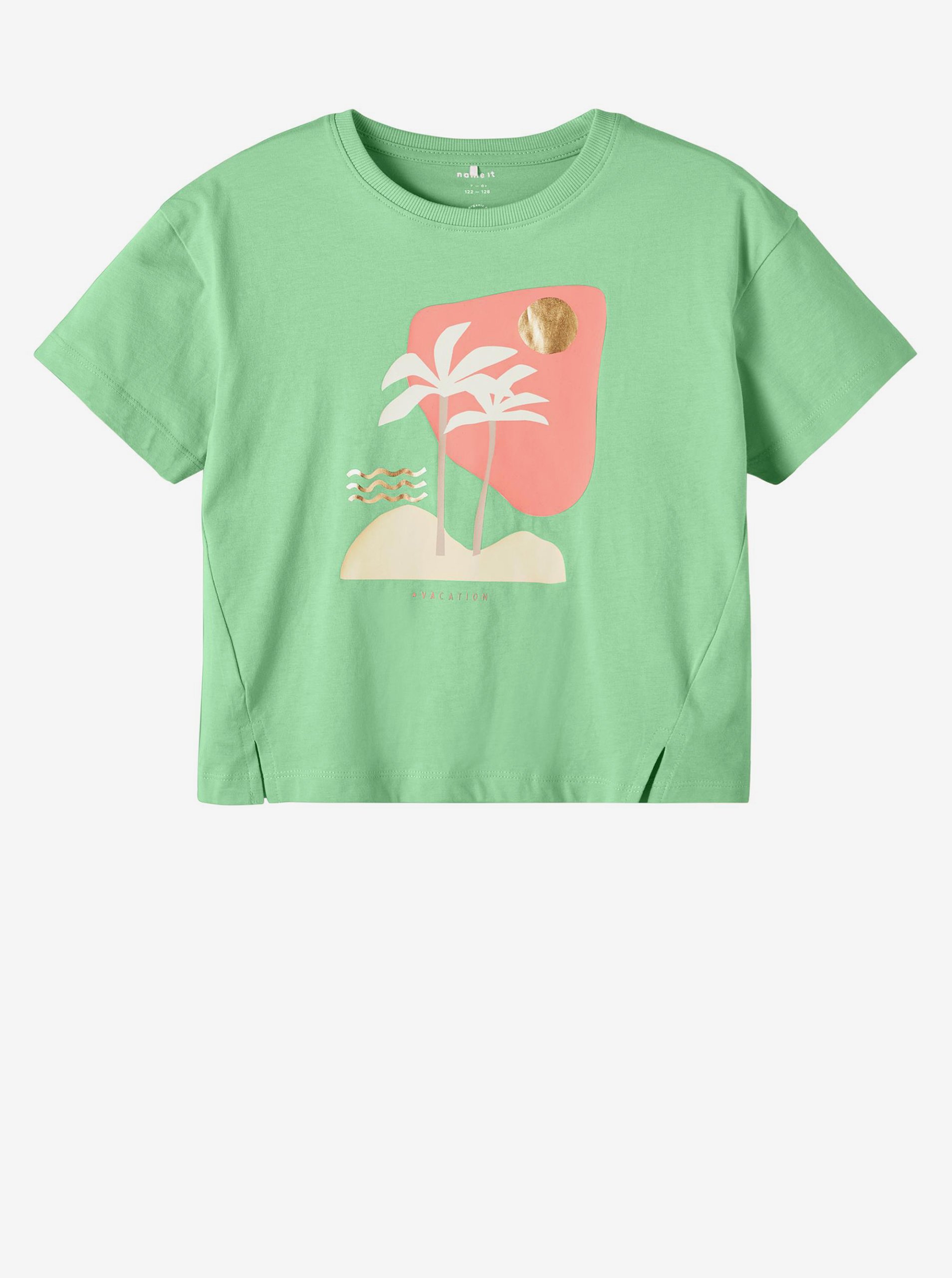 Lacno Svetlozelené dievčenské tričko name it Flicka