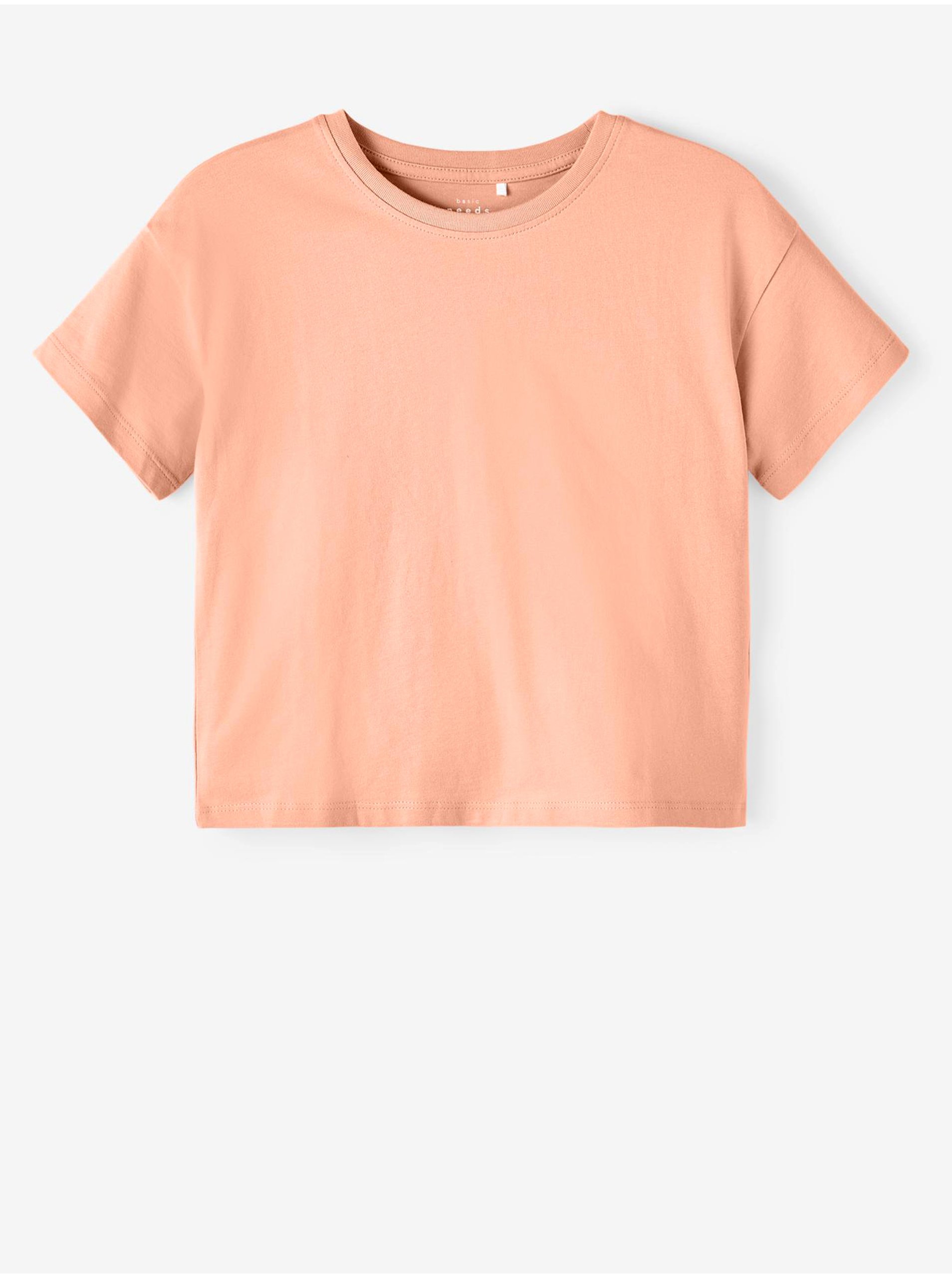 Lacno Marhuľové dievčenské basic tričko name it Vita