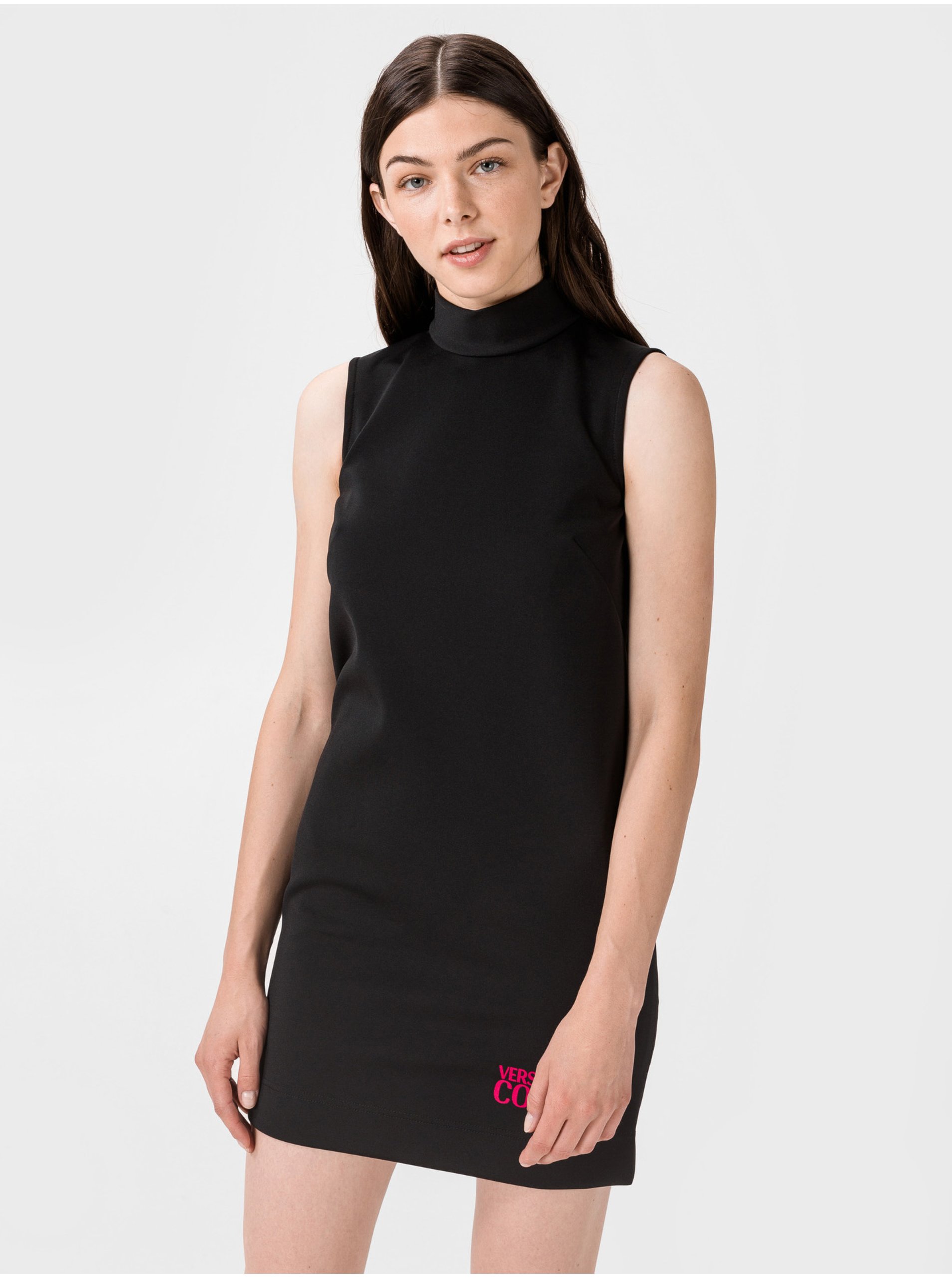 Levně Černé krátké šaty Versace Jeans Couture