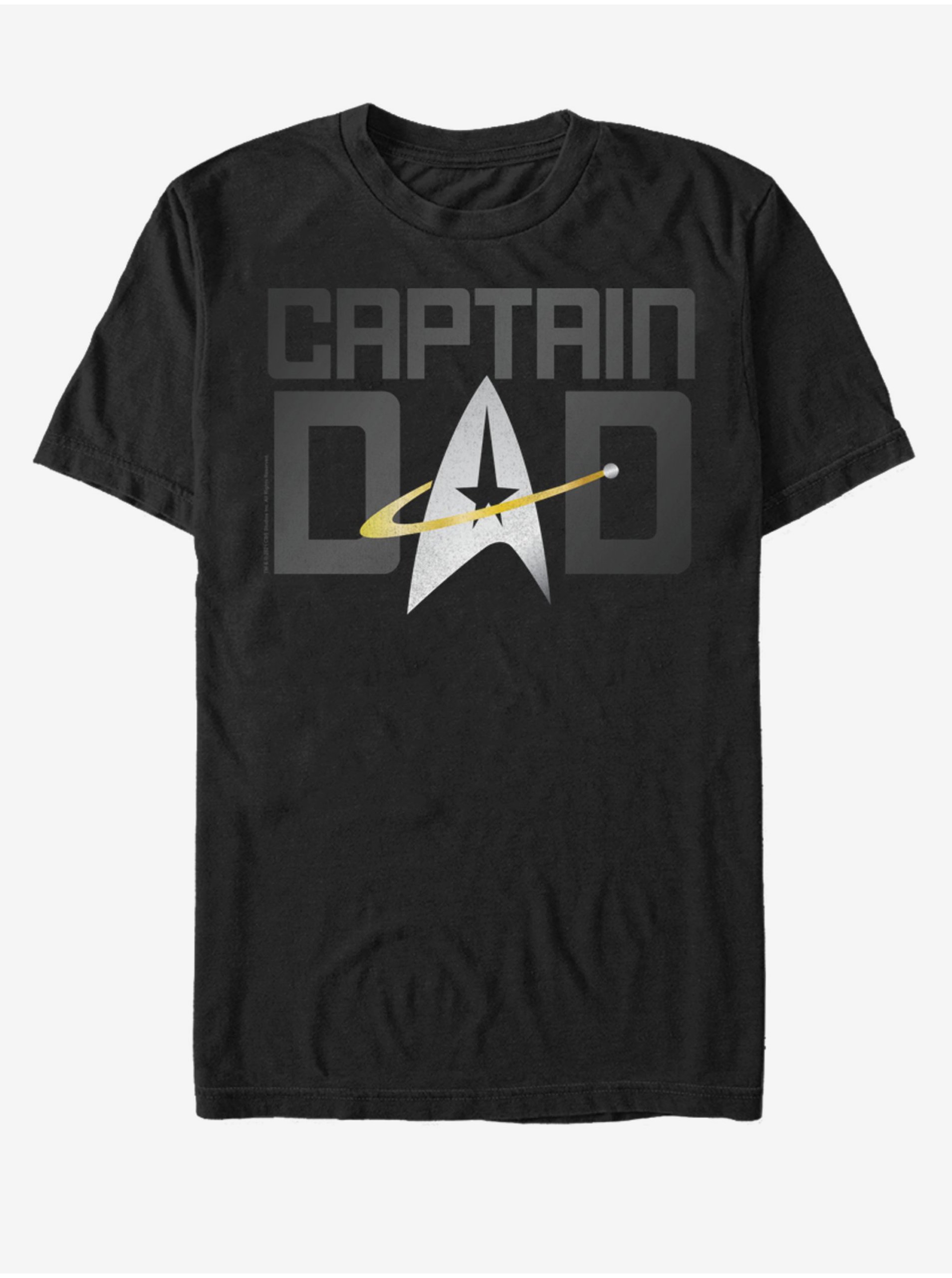 Levně Černé unisex tričko ZOOT.Fan Paramount Captain Dad