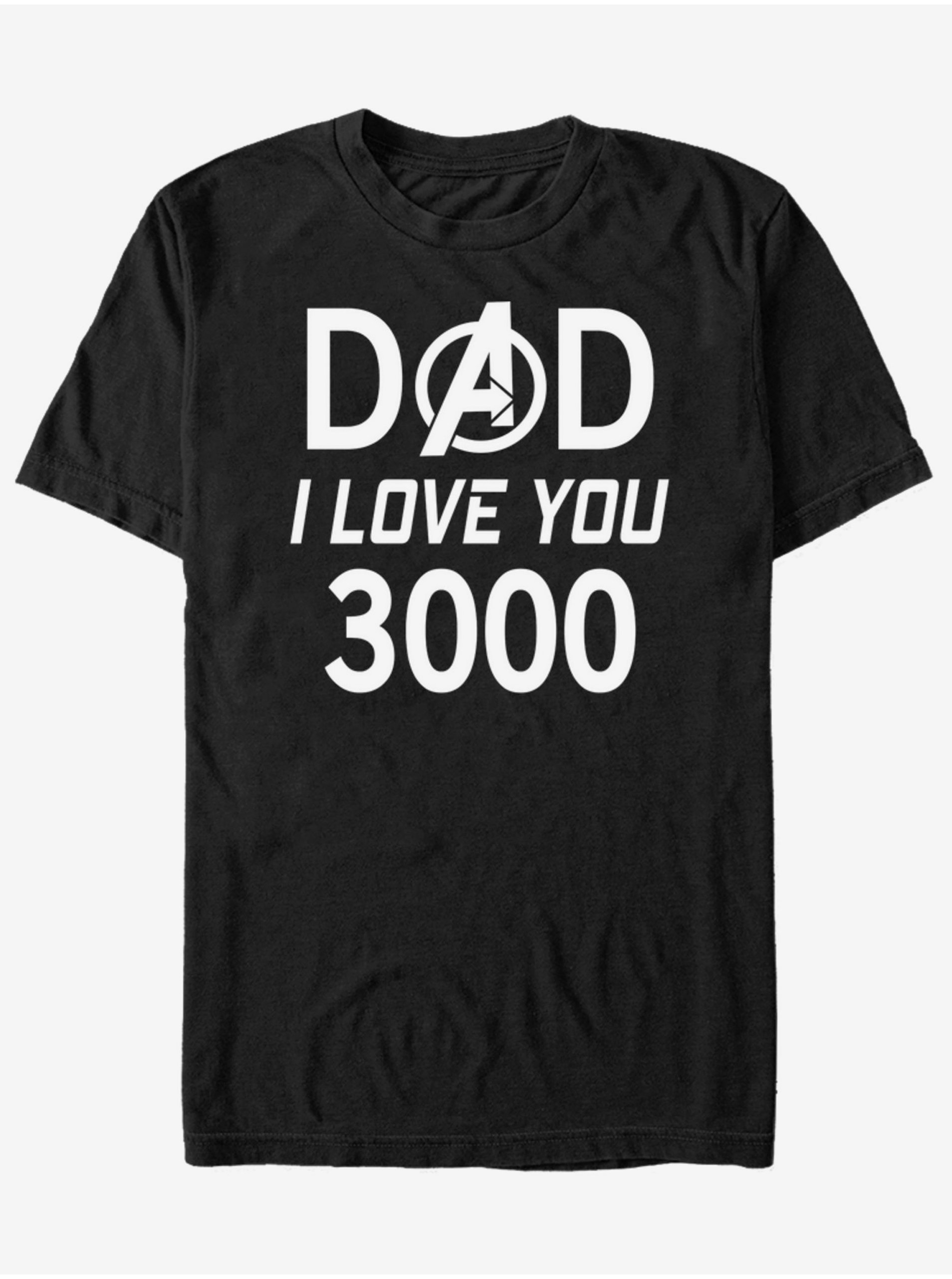 Levně Černé unisex tričko ZOOT.Fan Marvel Dad 3000