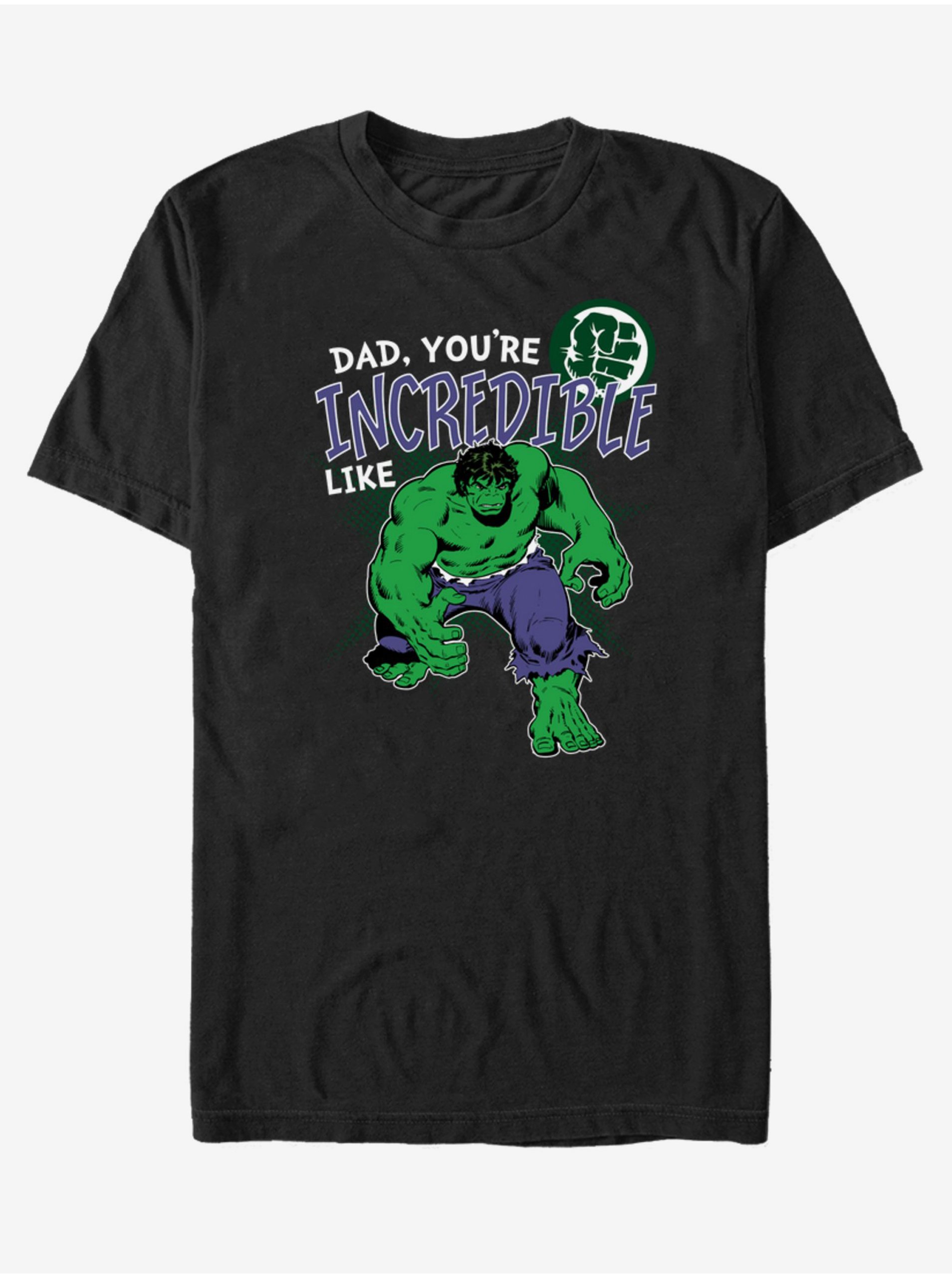Lacno Černé unisex tričko ZOOT.Fan Marvel Incredible Like Dad
