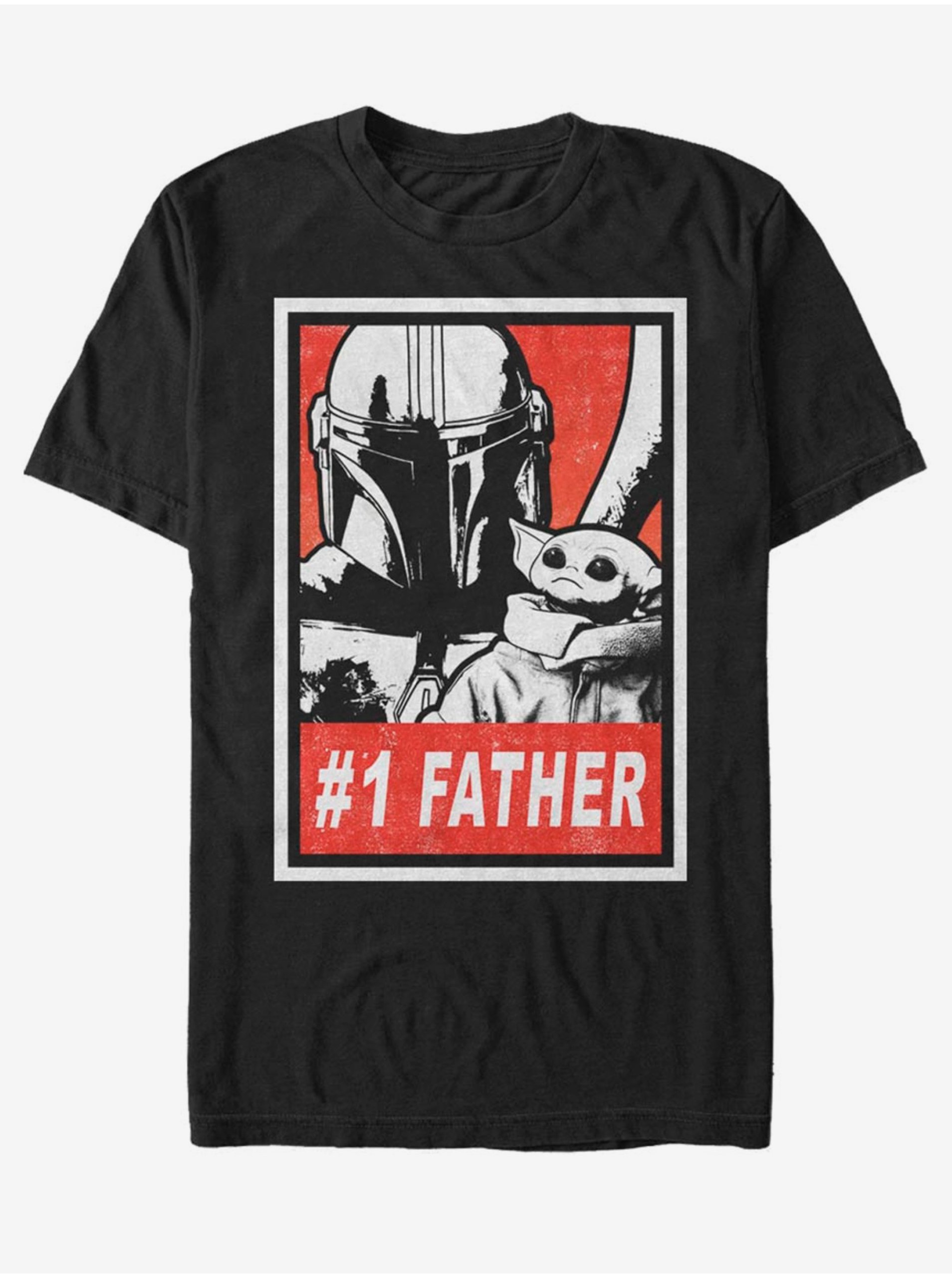 Levně Černé unisex tričko ZOOT.Fan Star Wars Galaxy Dad