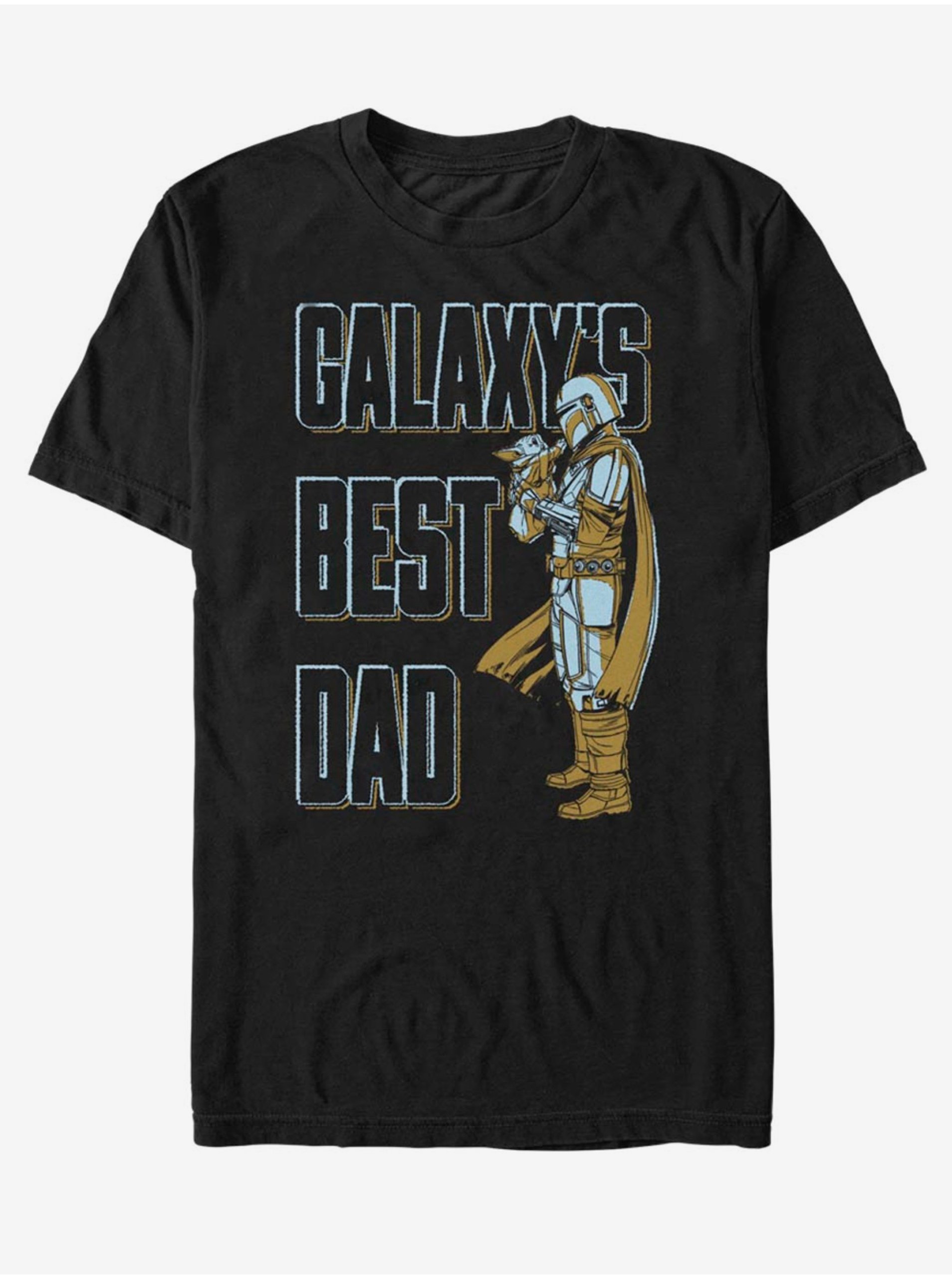 Levně Černé unisex tričko ZOOT.Fan Star Wars Daddy MandoO