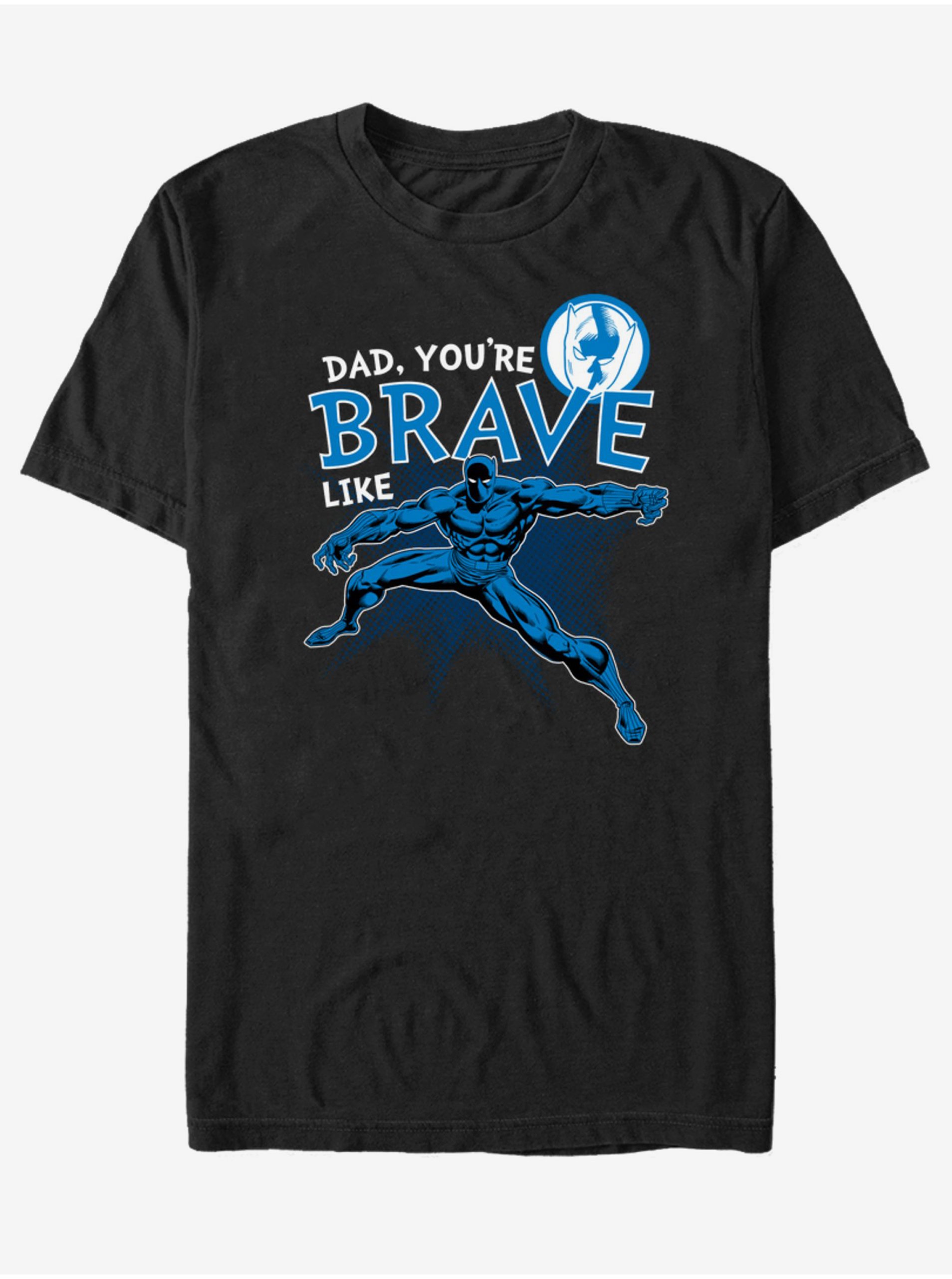 Lacno Černé unisex tričko ZOOT.Fan Marvel Brave Like Dad