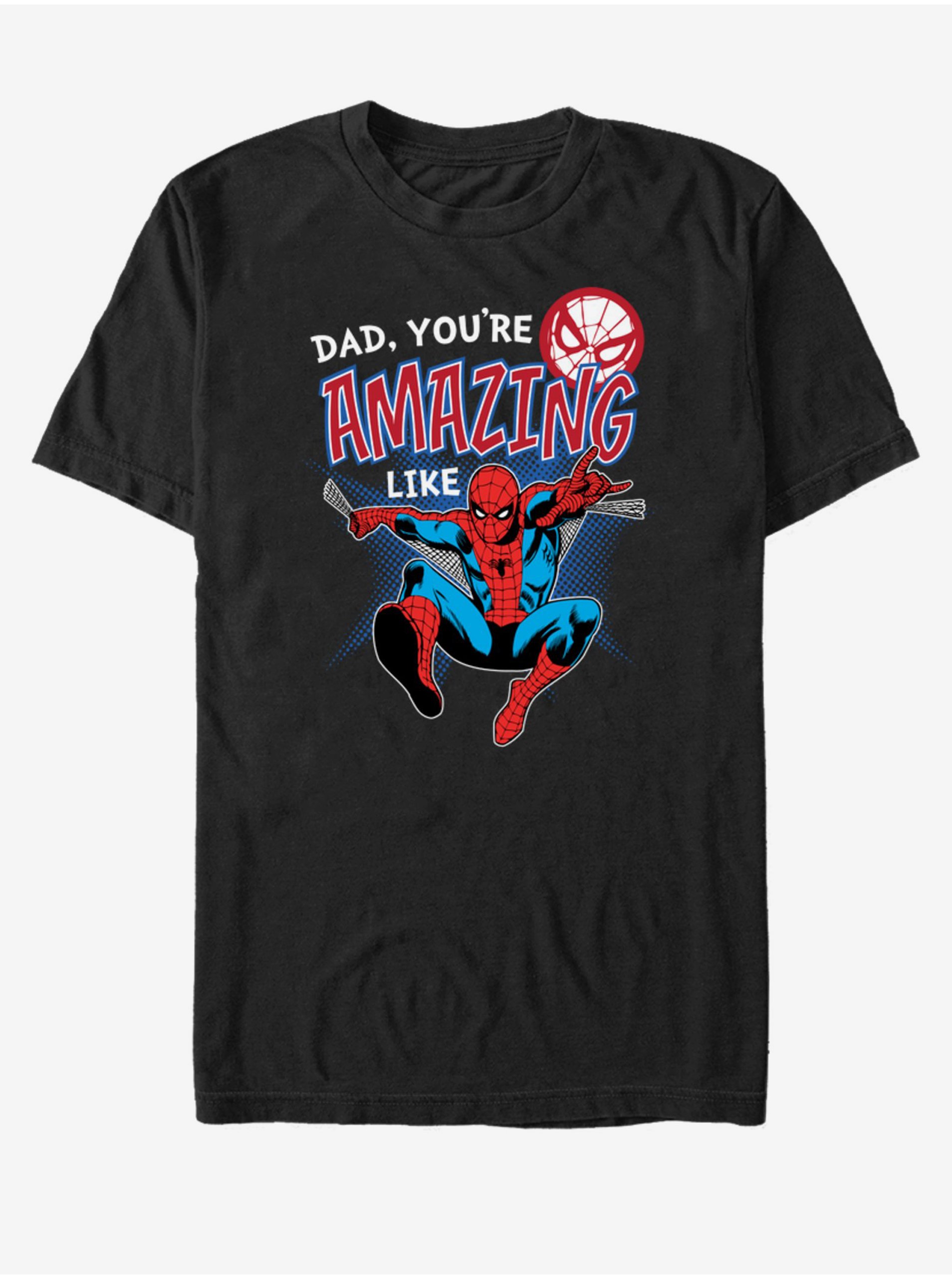 Levně Černé unisex tričko ZOOT.Fan Marvel Amazing Like Dad