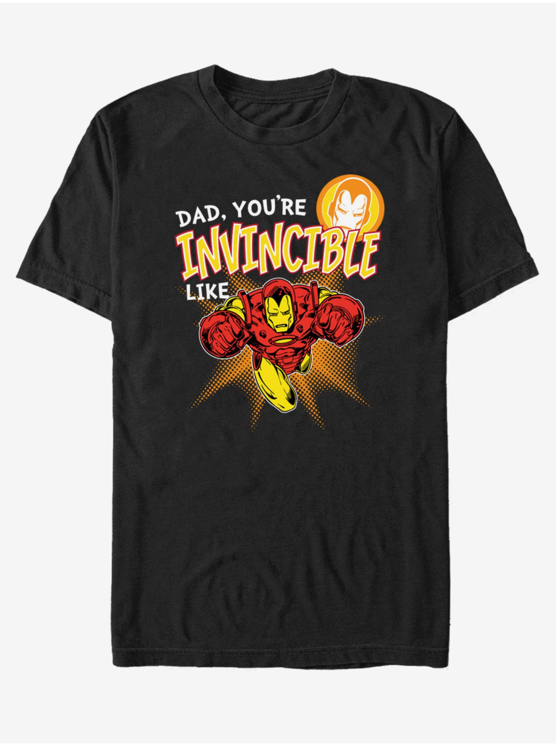 Lacno Černé unisex tričko ZOOT.Fan Marvel Invincible like Dad