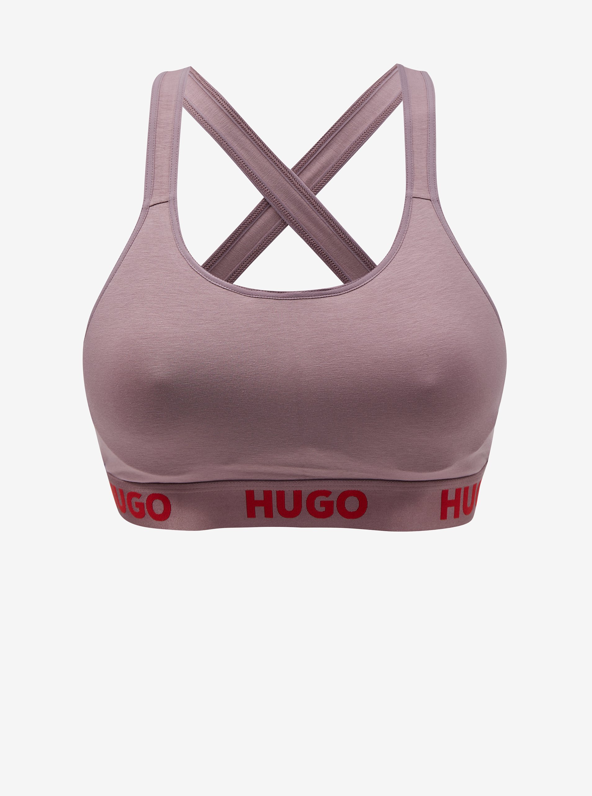 E-shop Fialová dámská sportovní podprsenka HUGO