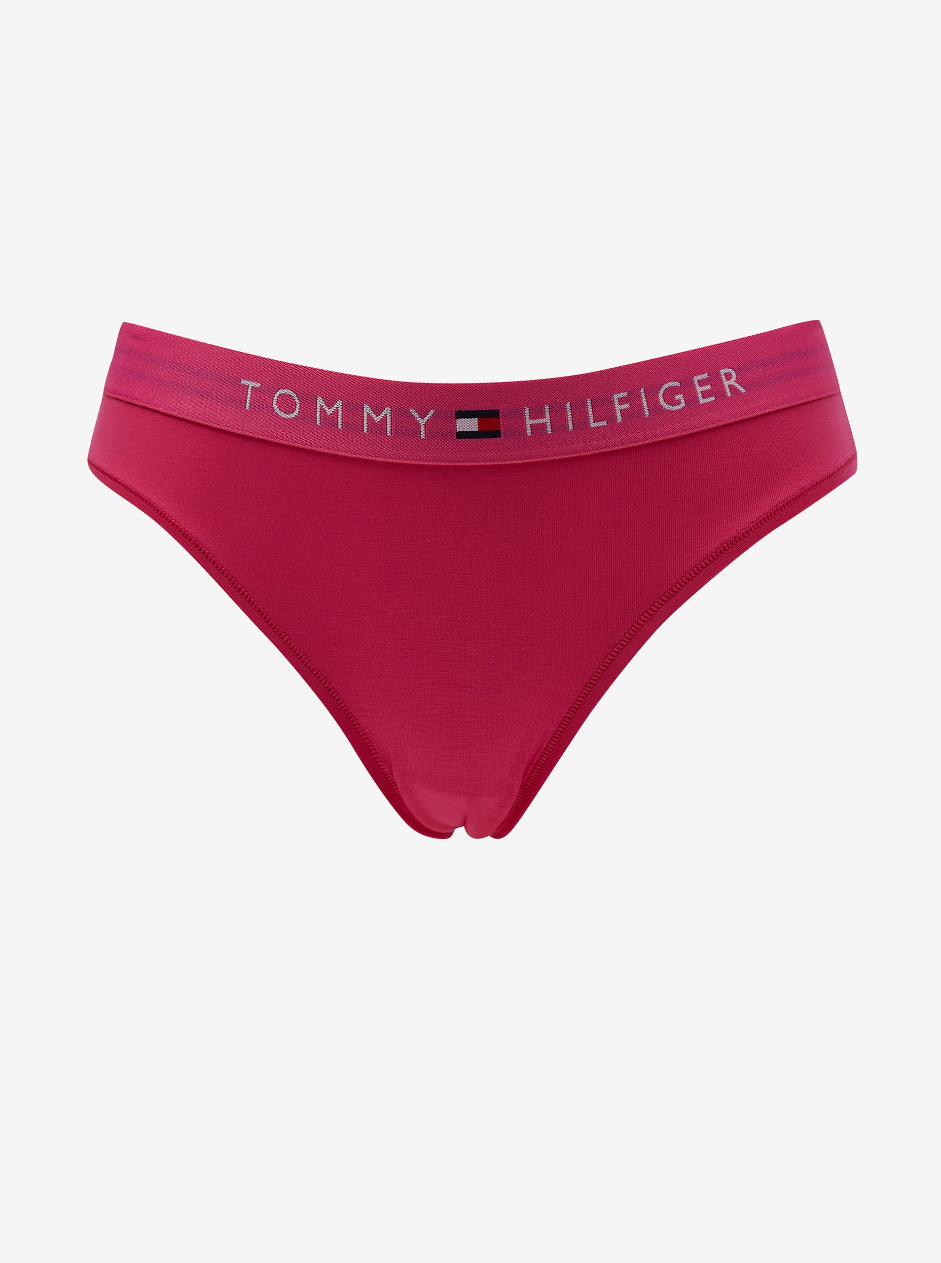 Levně Tmavě růžové dámské kalhotky Tommy Hilfiger Underwear