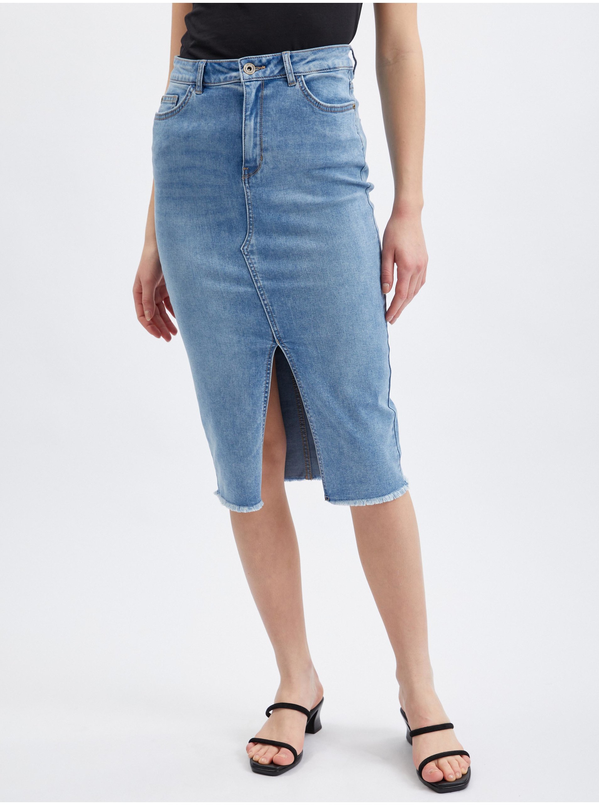 E-shop Modrá dámská džínová sukně ORSAY