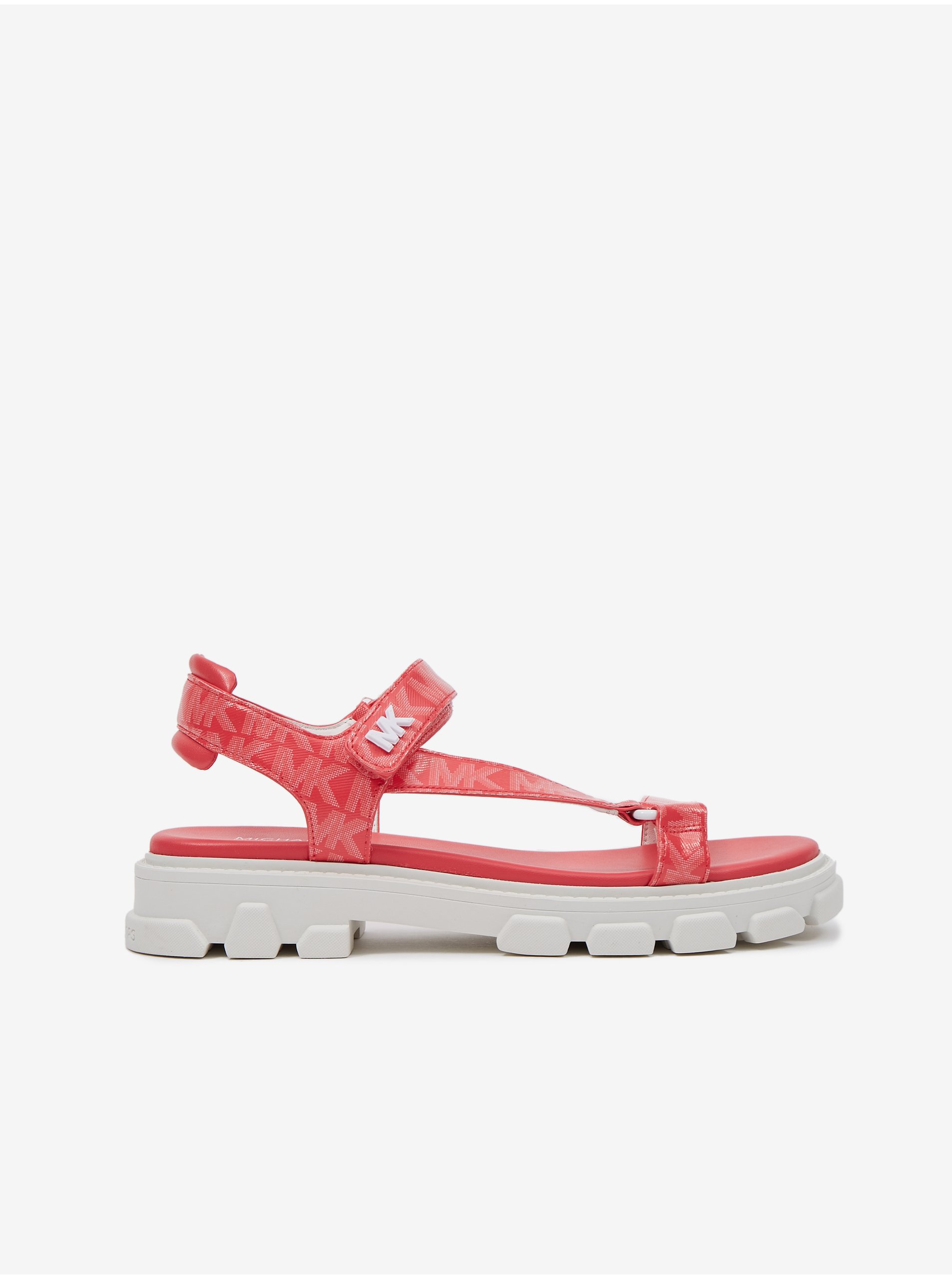 E-shop Koralové dámske vzorované sandále Michael Kors Ridley