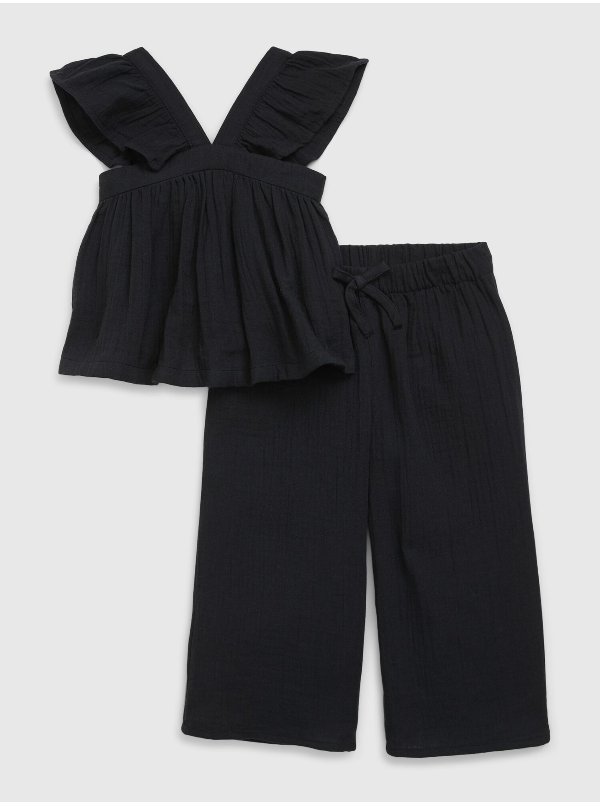 E-shop Sada holčičího tílka a kalhot v černé barvě Gap