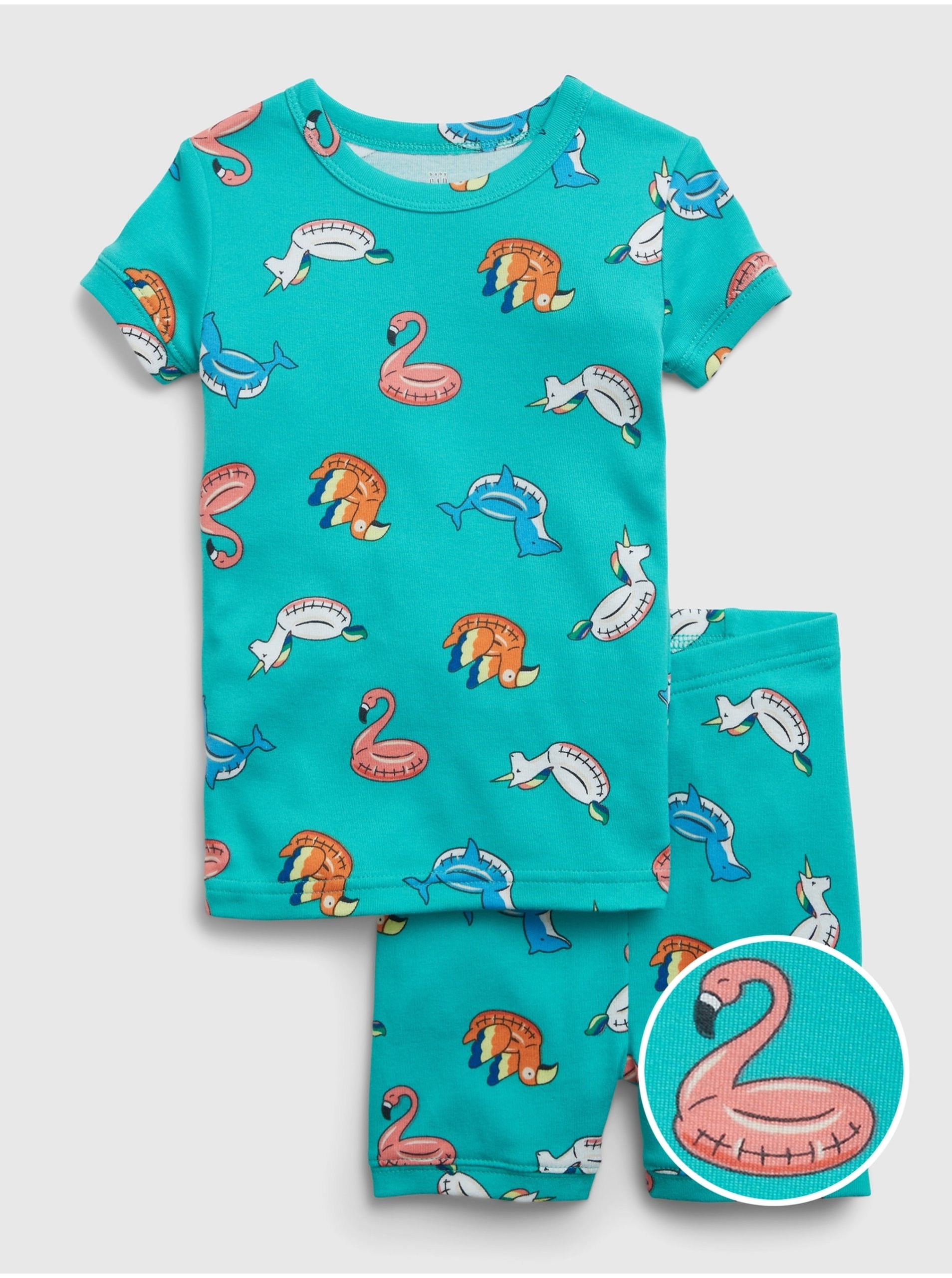 E-shop Tyrkysové klučičí vzorované pyžamo Gap