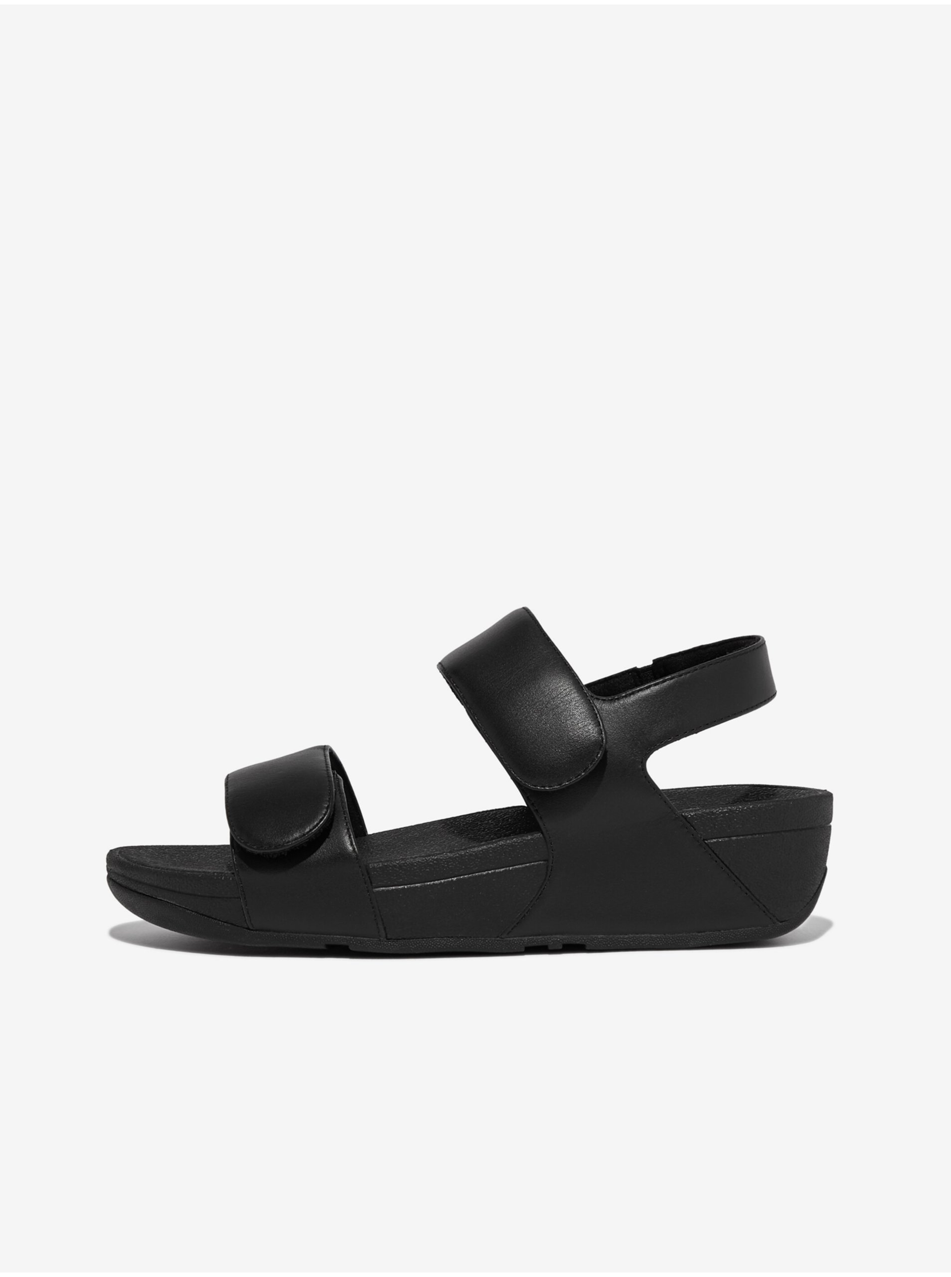 Lacno Čierne dámske kožené sandále FitFlop Lulu
