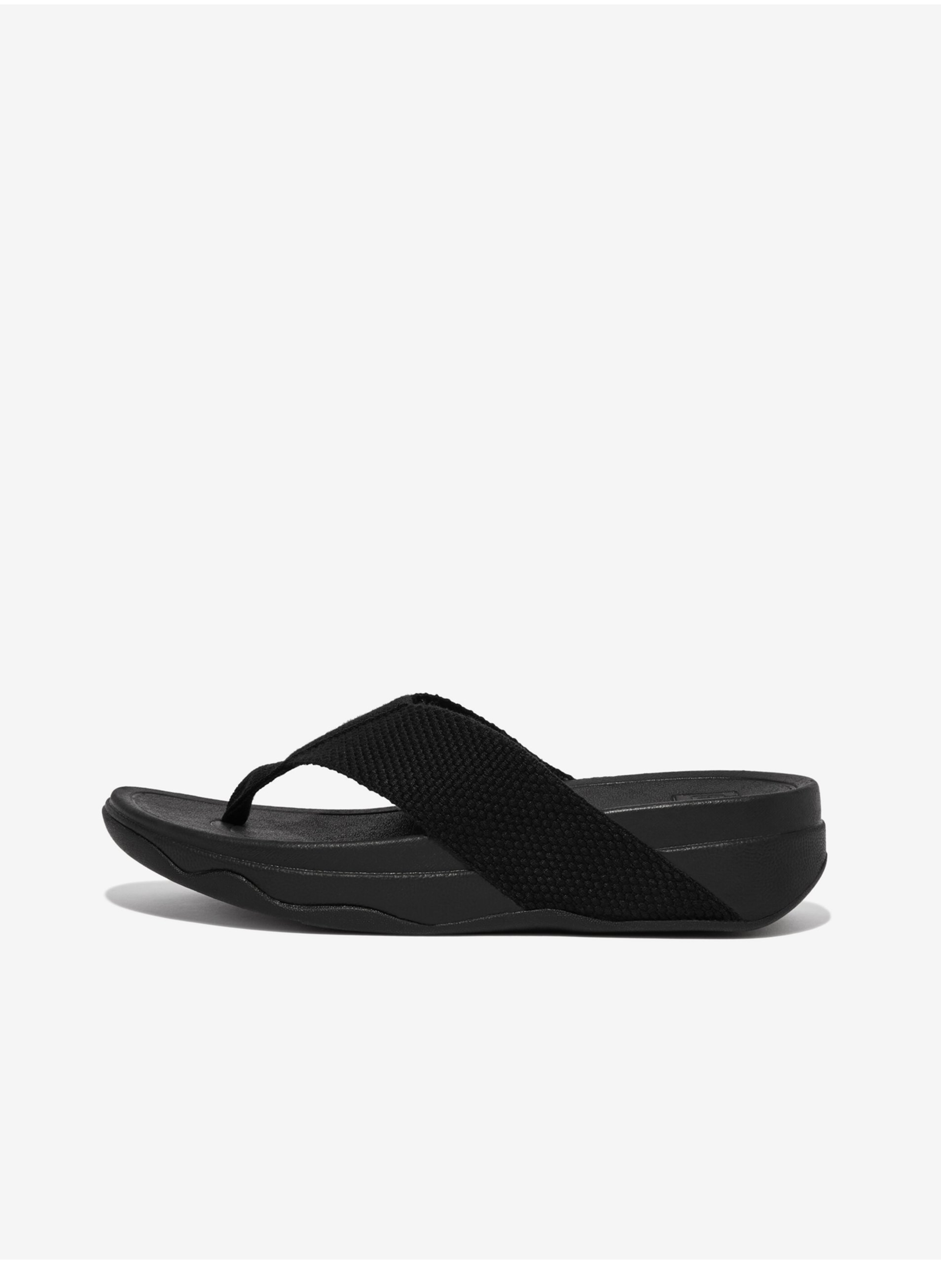Lacno Čierne dámske žabky FitFlop Surfa
