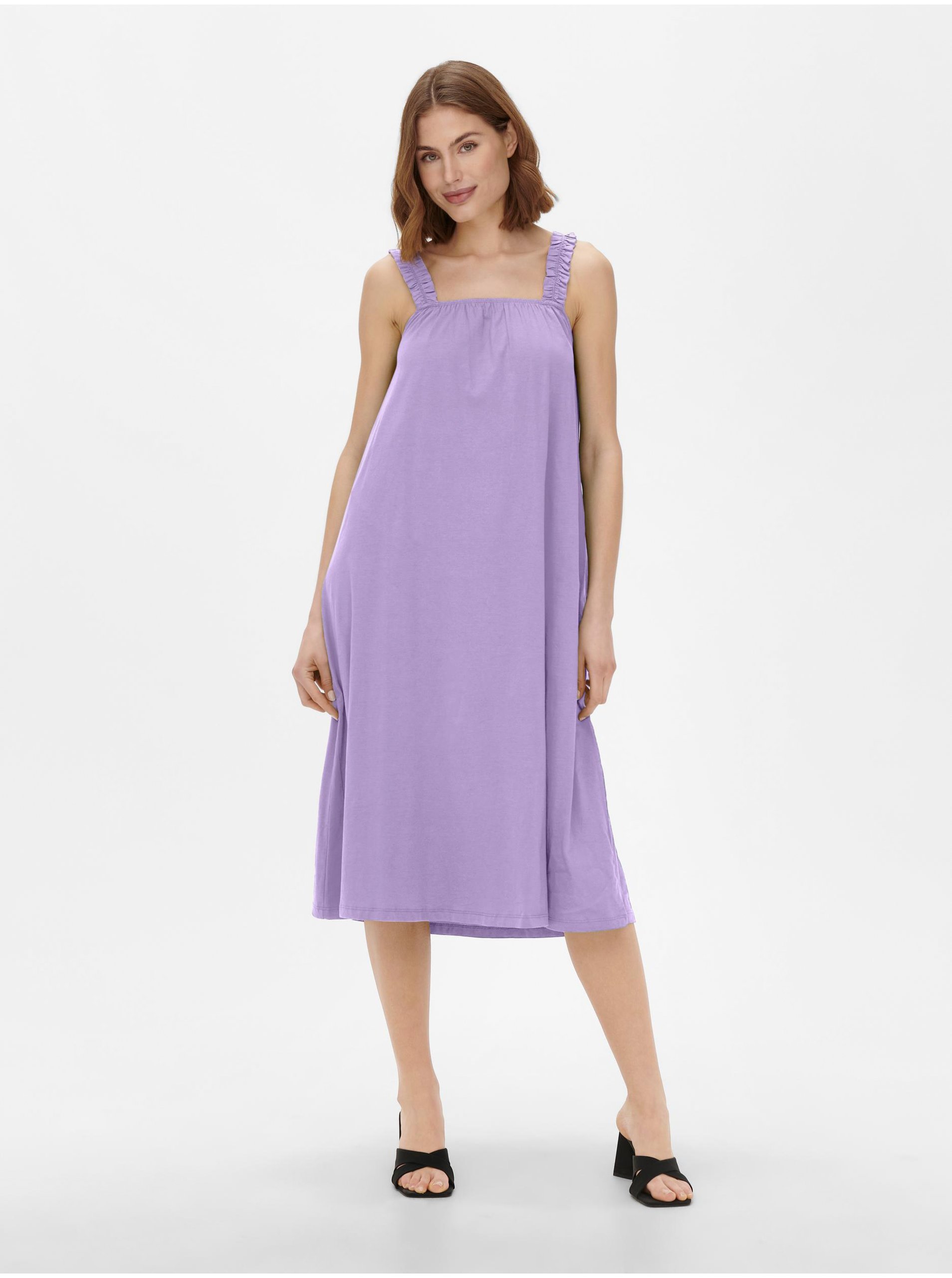 Lacno Svetlo fialové dámske šaty ONLY May
