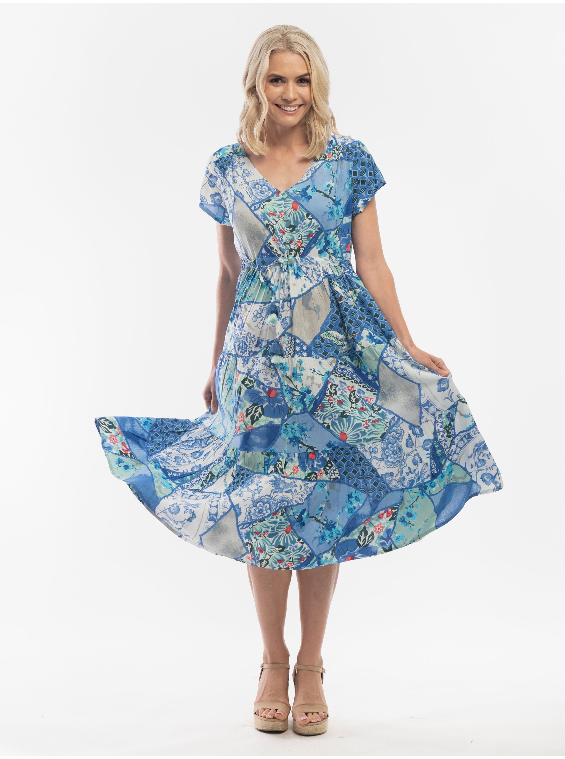 E-shop Voľnočasové šaty pre ženy Orientique - modrá, svetlomodrá