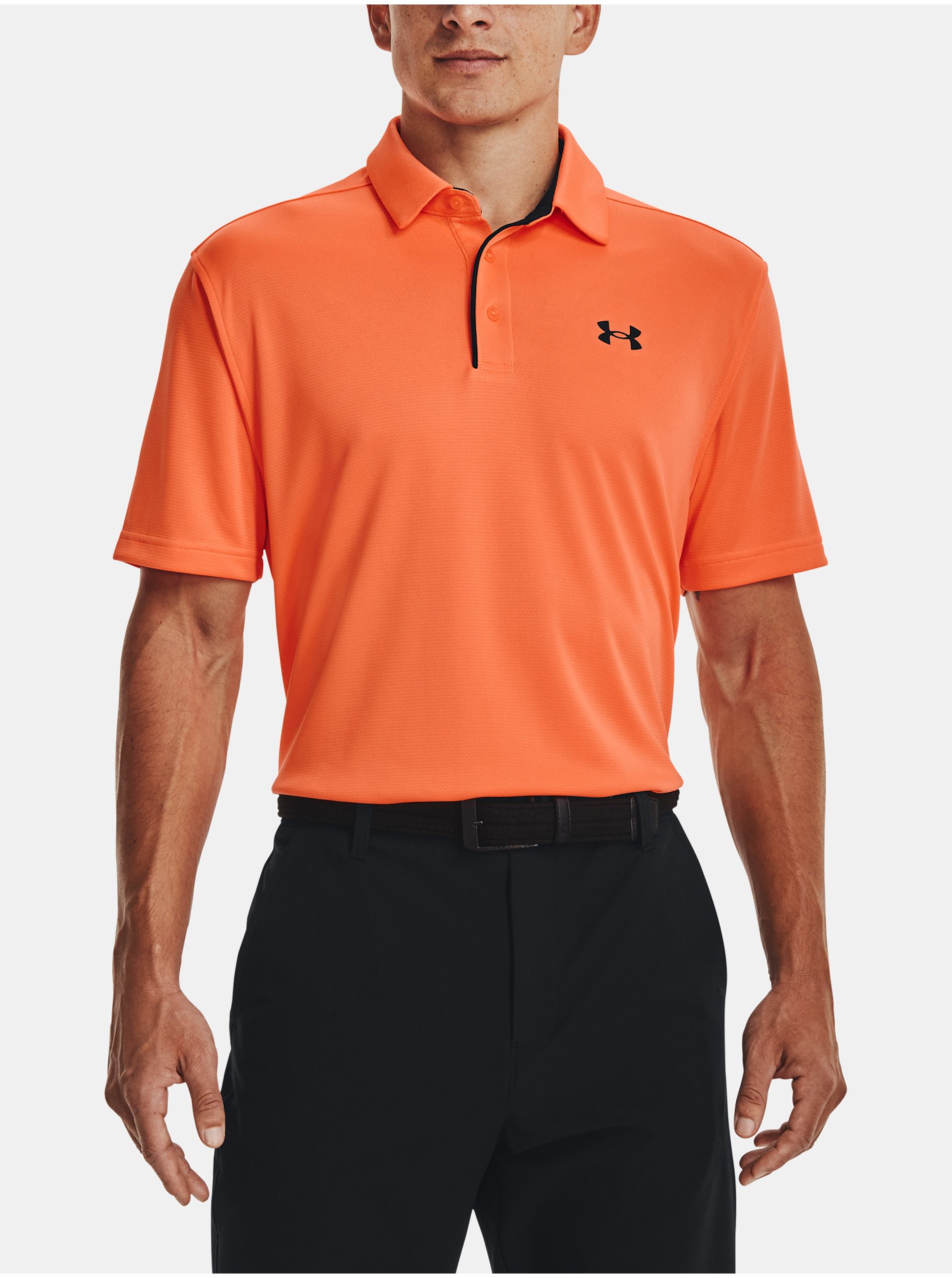 Lacno Oranžové športové polo tričko Under Armour Tech Polo