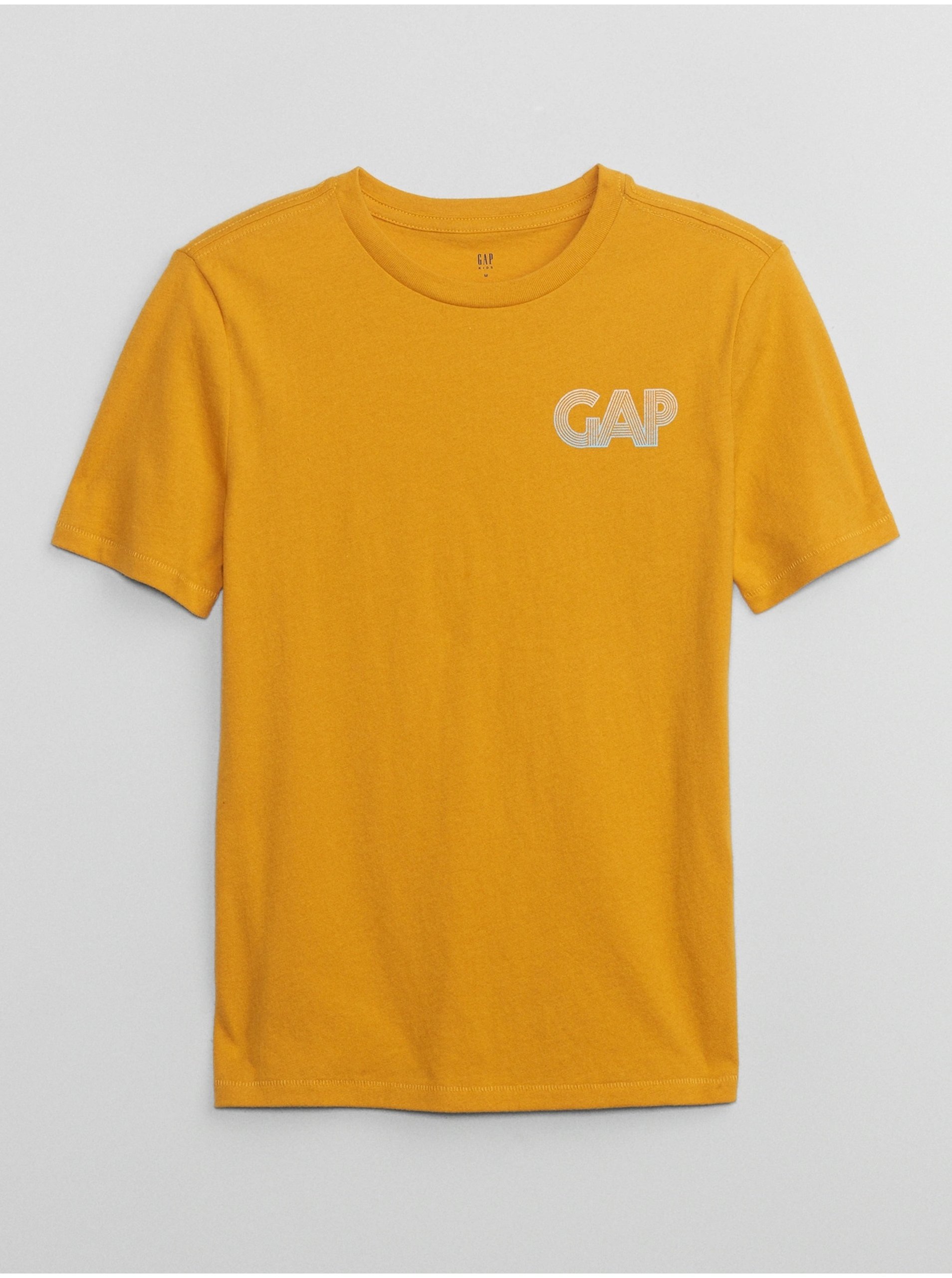 Levně Hořčicové klučičí tričko GAP