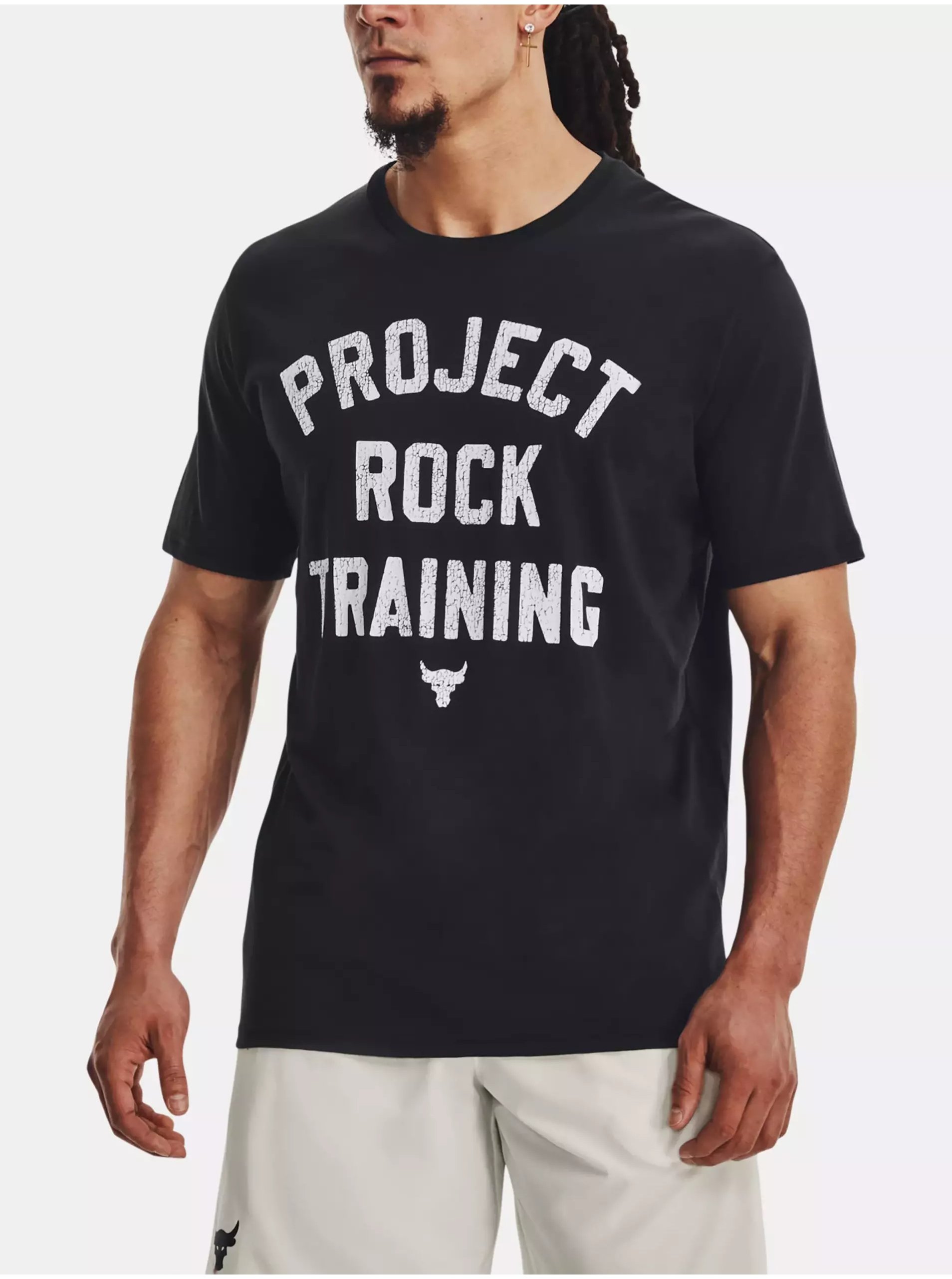 Lacno Čierne pánske športové tričko Under Armour UA PJT Rock Training
