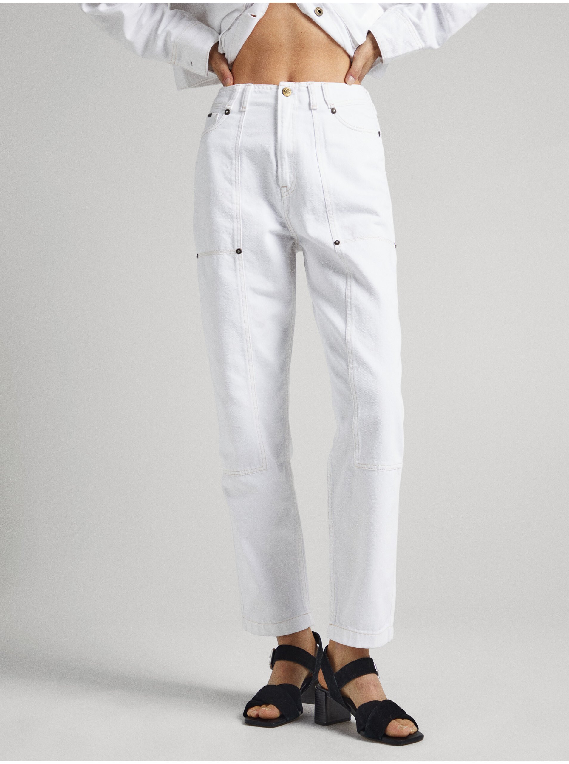 Levně Bílé dámské mom džíny Pepe Jeans Willow Work