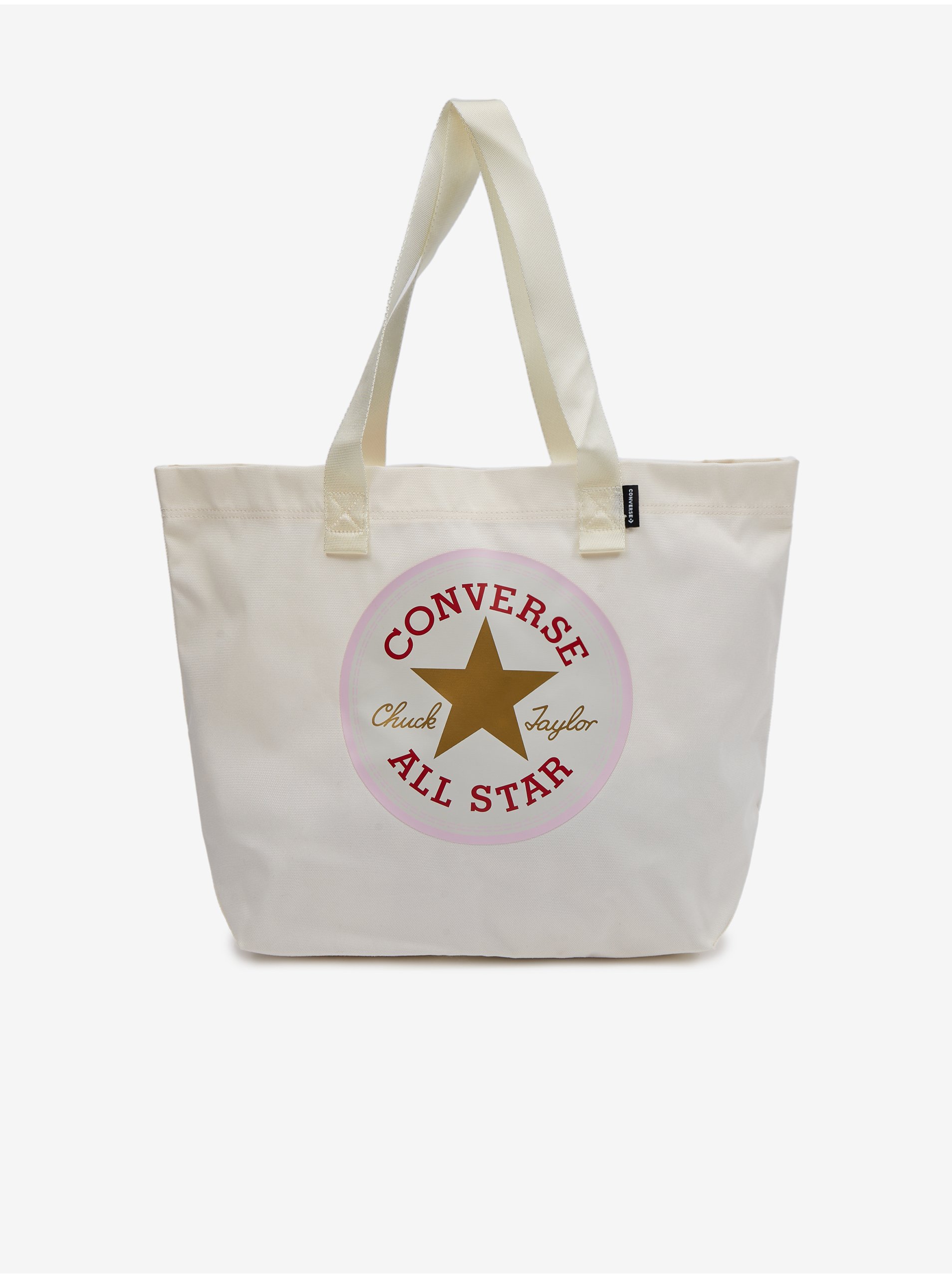 E-shop Krémová dámská plátěná taška Converse Radiating Love