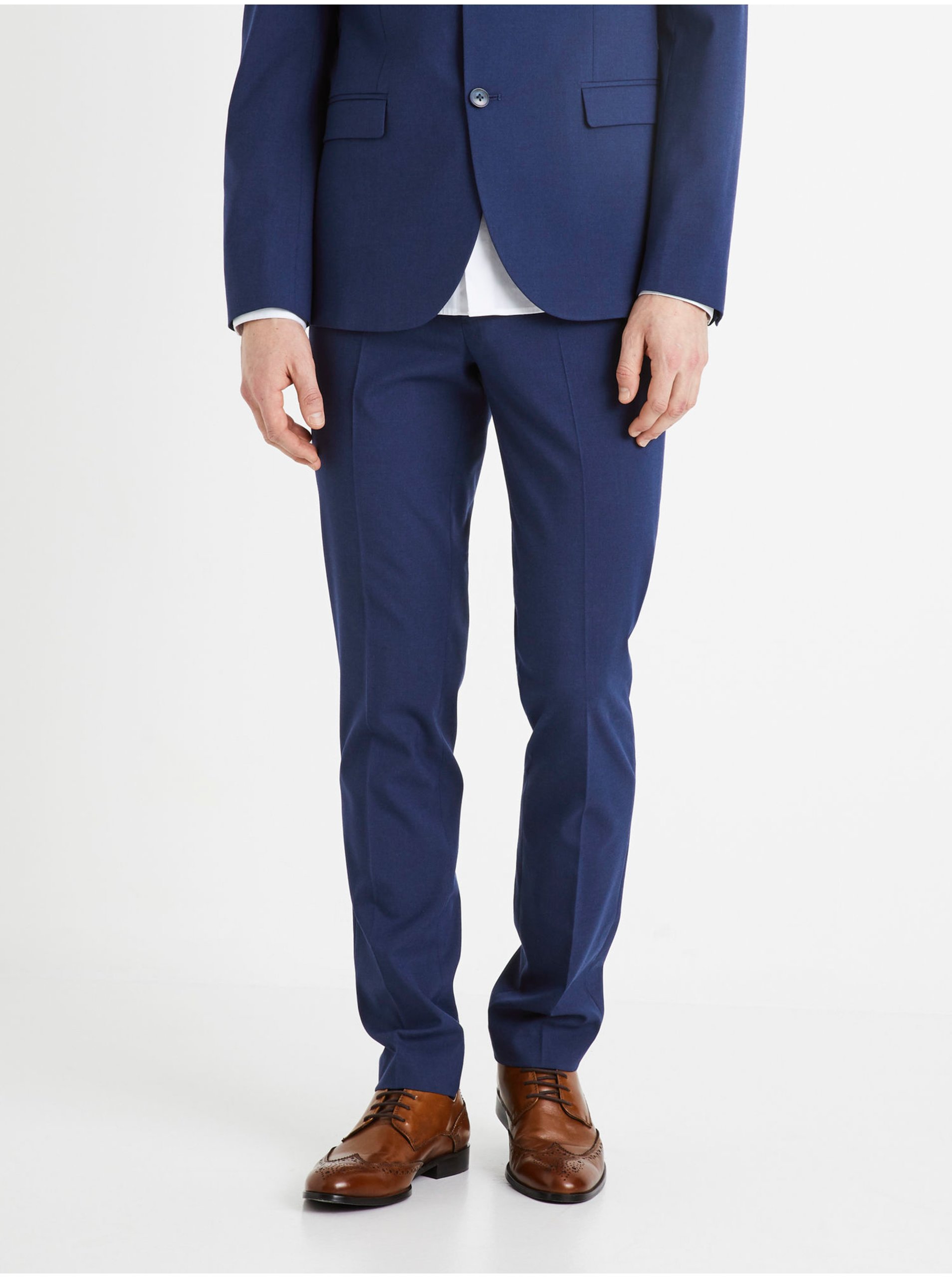 Lacno Formálne nohavice pre mužov Celio - modrá
