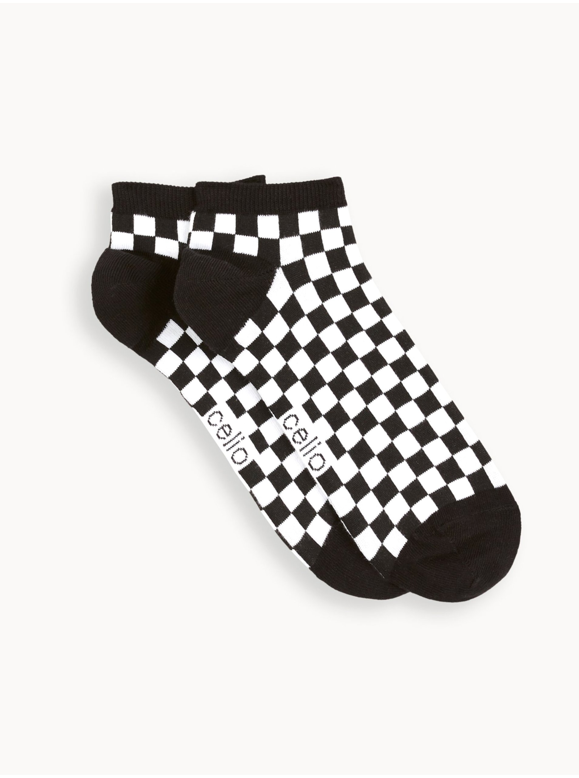 E-shop Černé pánské kostkované ponožky Celio Difundam