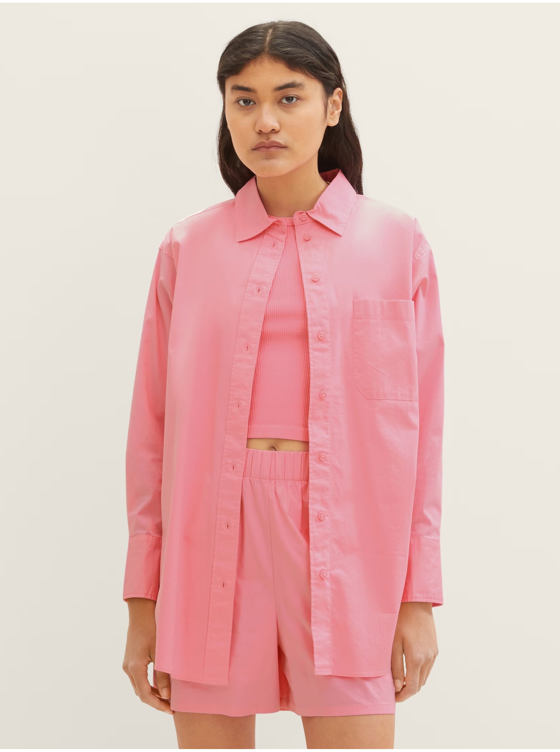 E-shop Růžová dámská košile Tom Tailor Denim