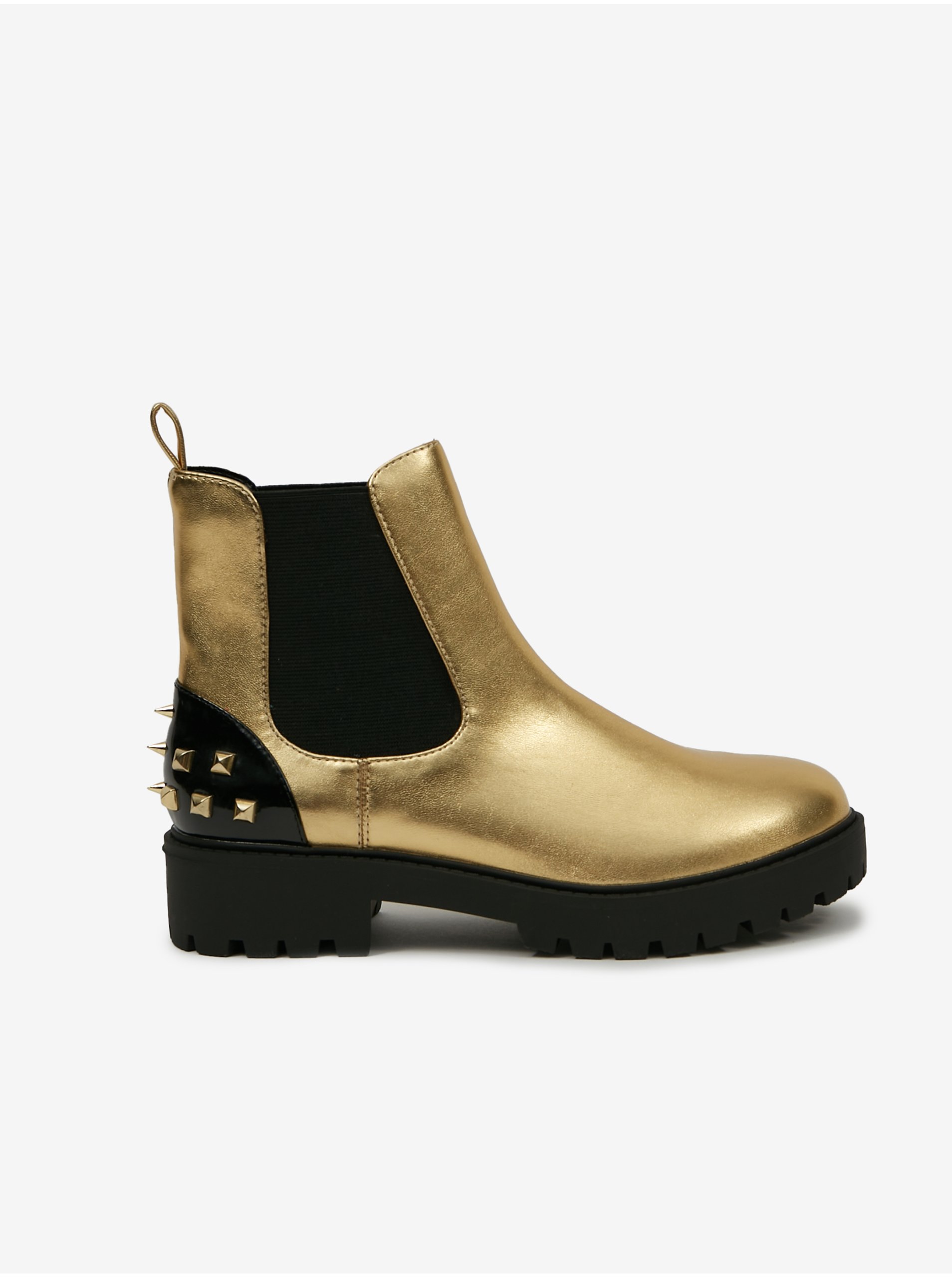 E-shop Dámské kotníkové boty ve zlaté barvě Desigual Biker Gold