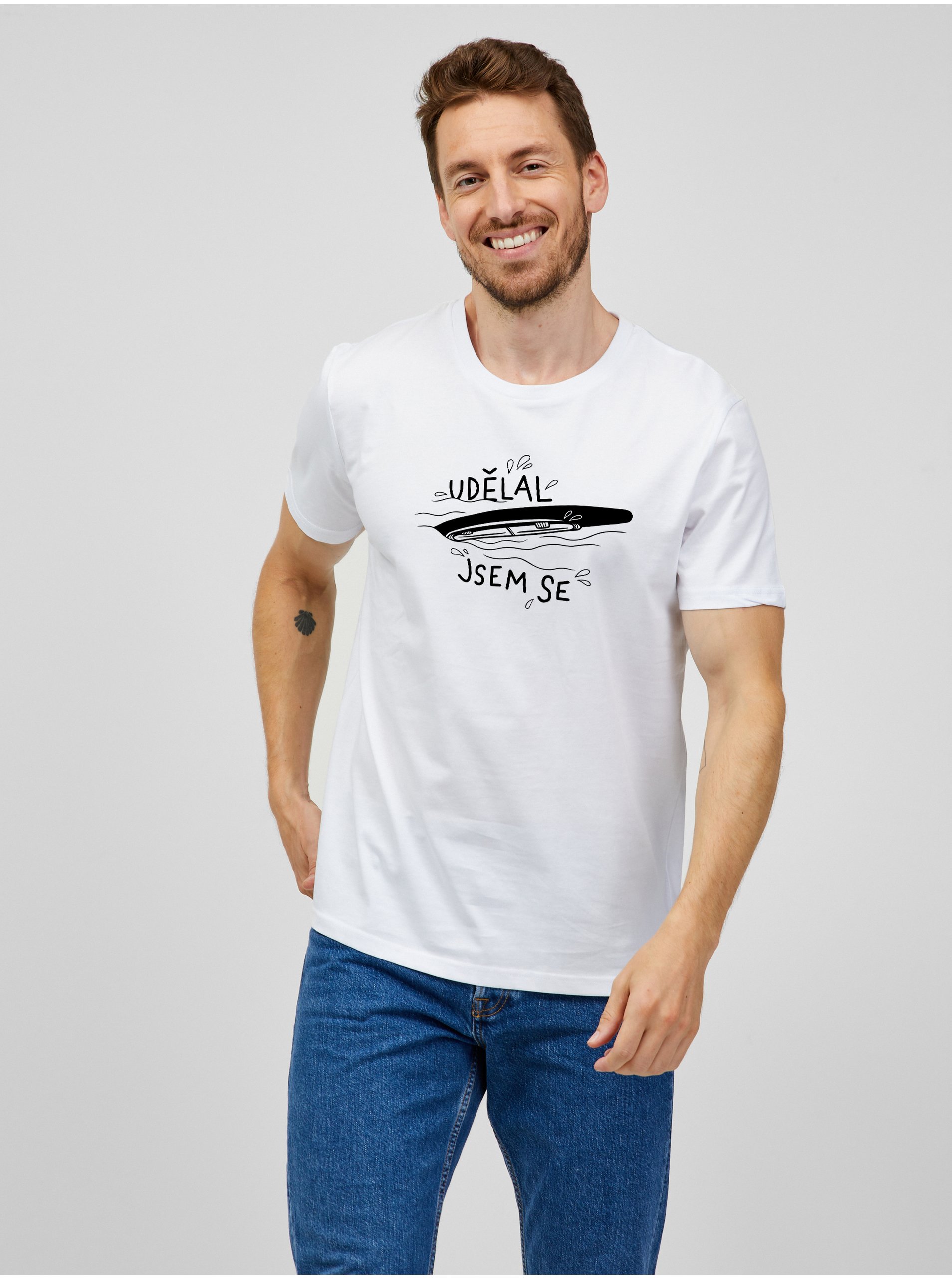 E-shop Bílé pánské tričko ZOOT.Original Udělal jsem se