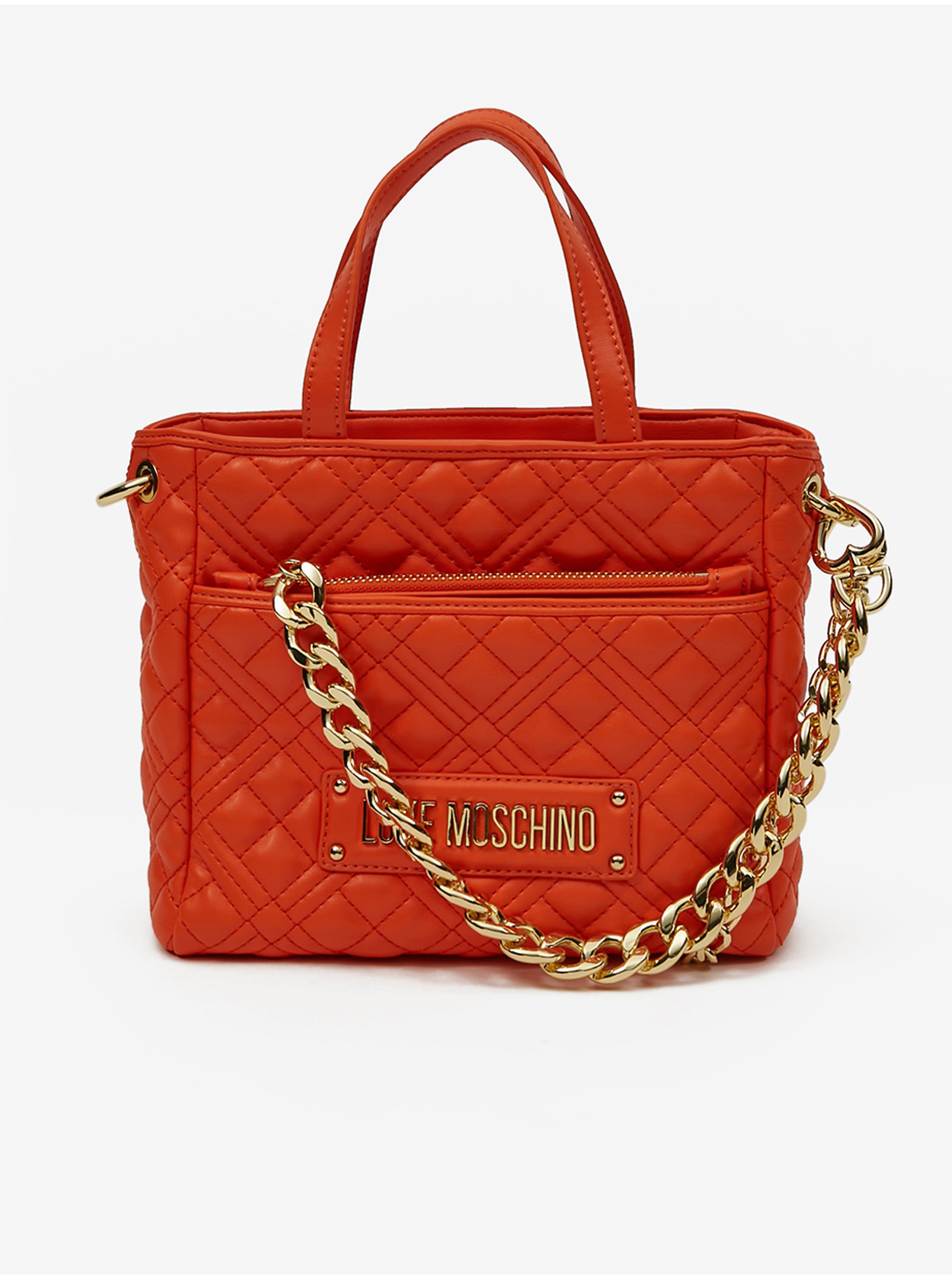 E-shop Oranžová dámská kabelka Love Moschino