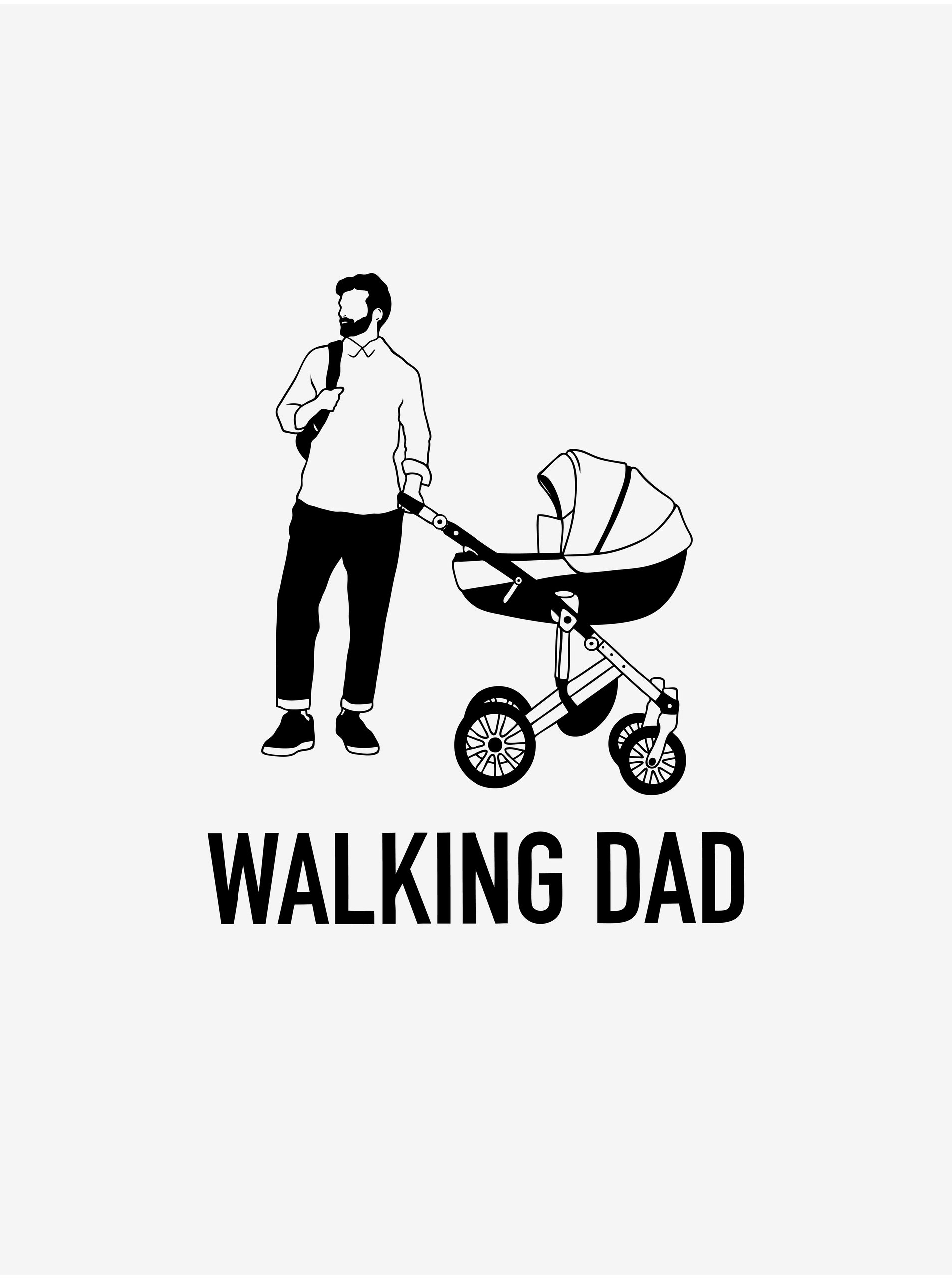 Bílé pánské tričko ZOOT.Original Walking Dad