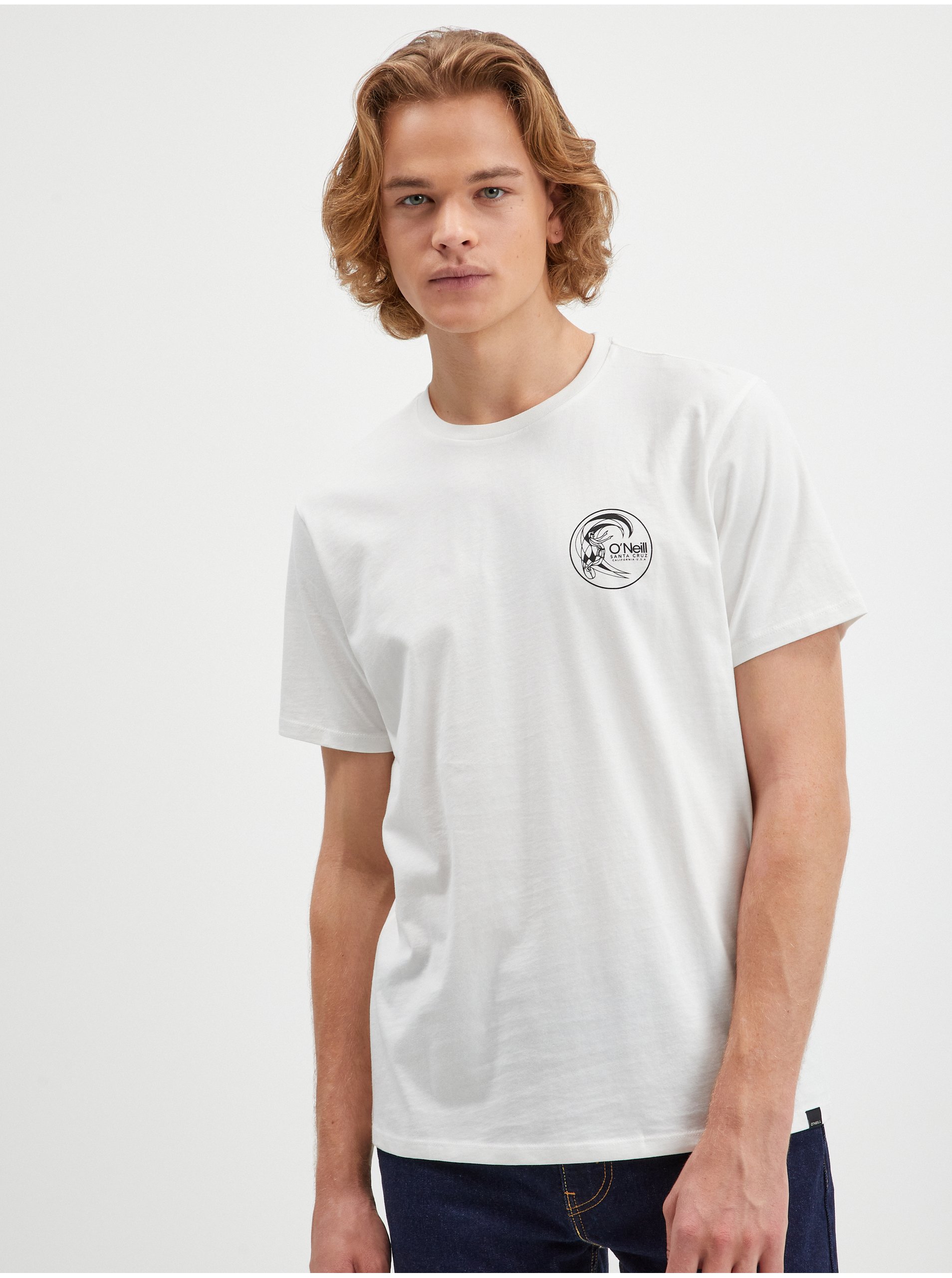 Levně Bílé pánské tričko O'Neill Circle Surfer