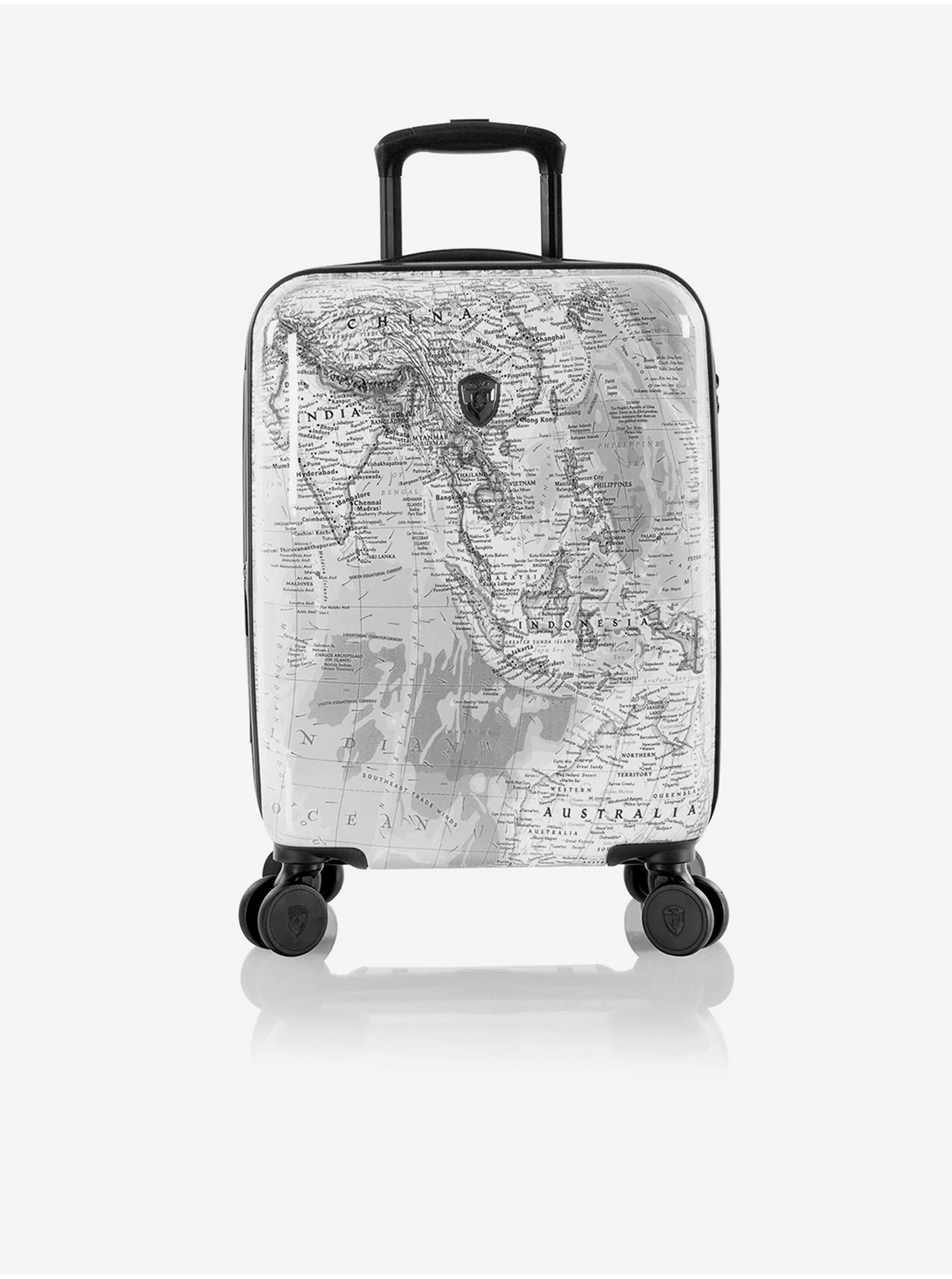 Levně Černo-bílý vzorovaný cestovní kufr Heys Journey 3G S