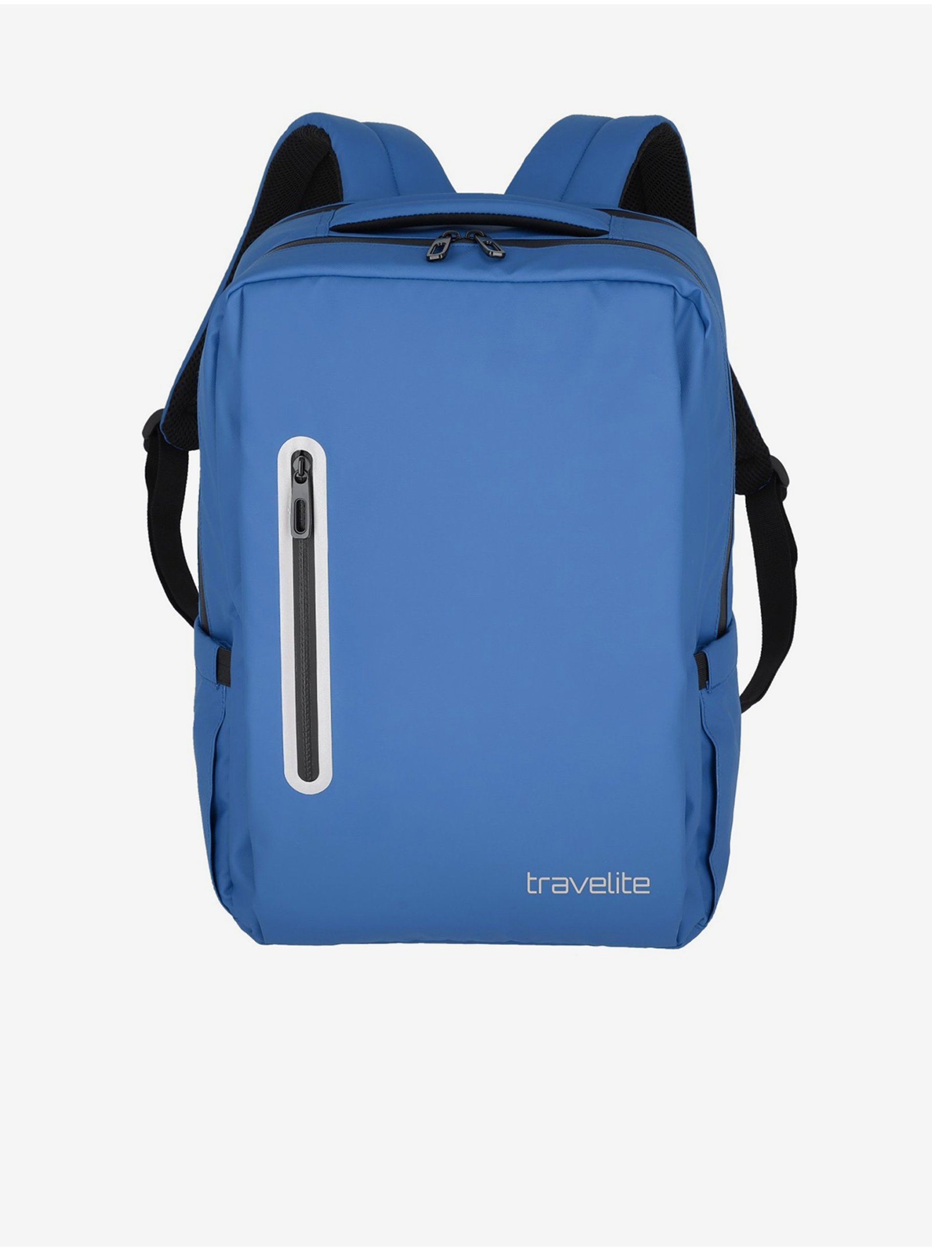 Levně Modrý batoh Travelite Basics Boxy