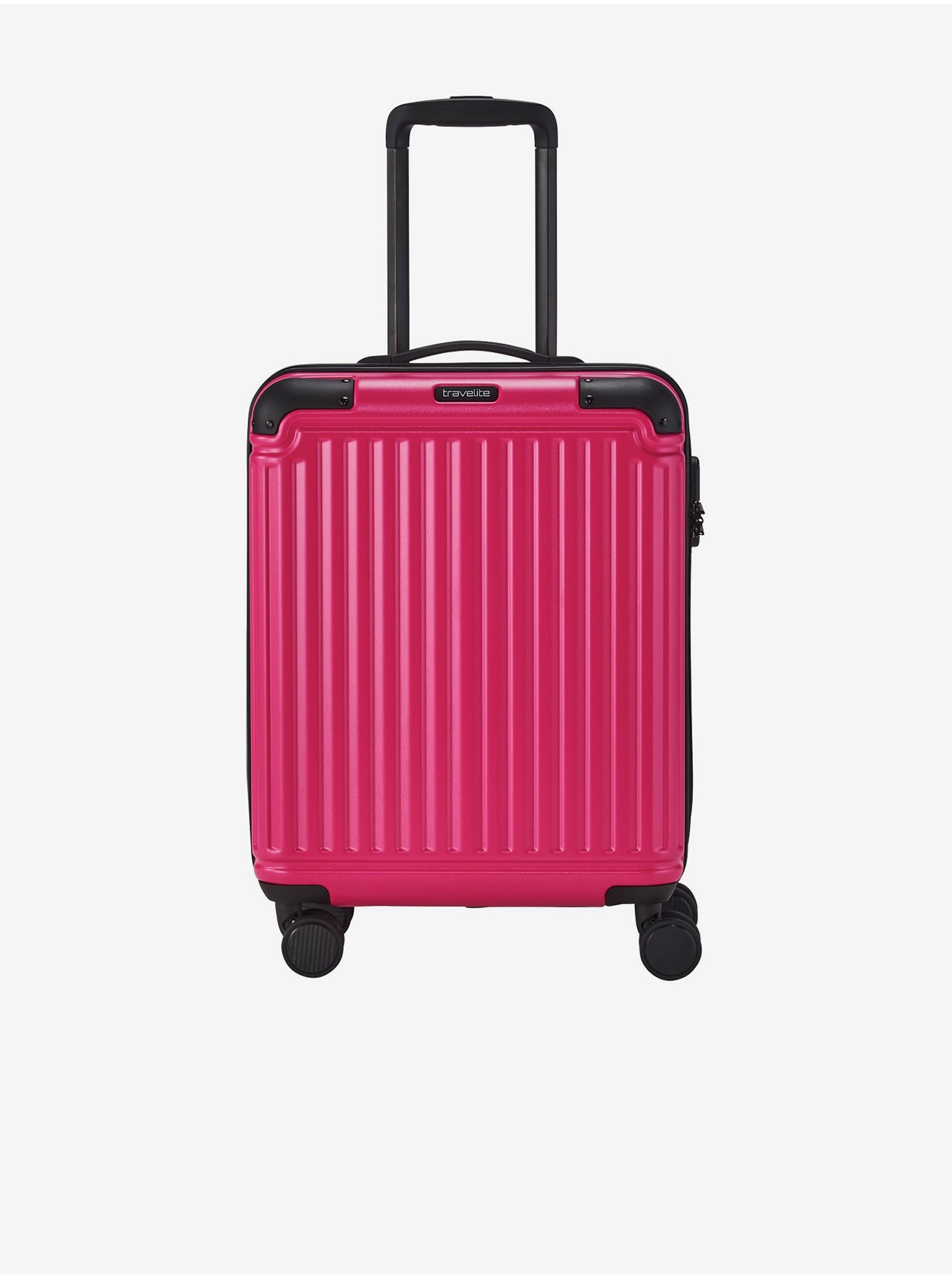 Levně Růžový cestovní kufr Travelite Cruise 4w S