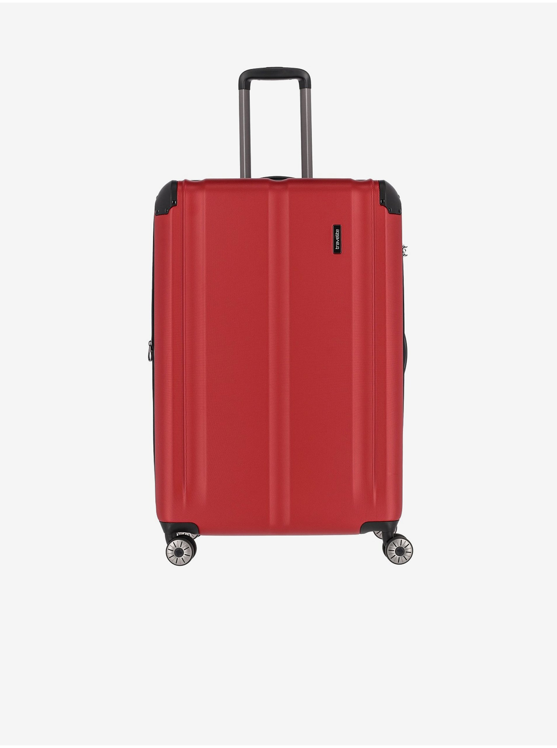 Levně Červený cestovní kufr Travelite City 4w L