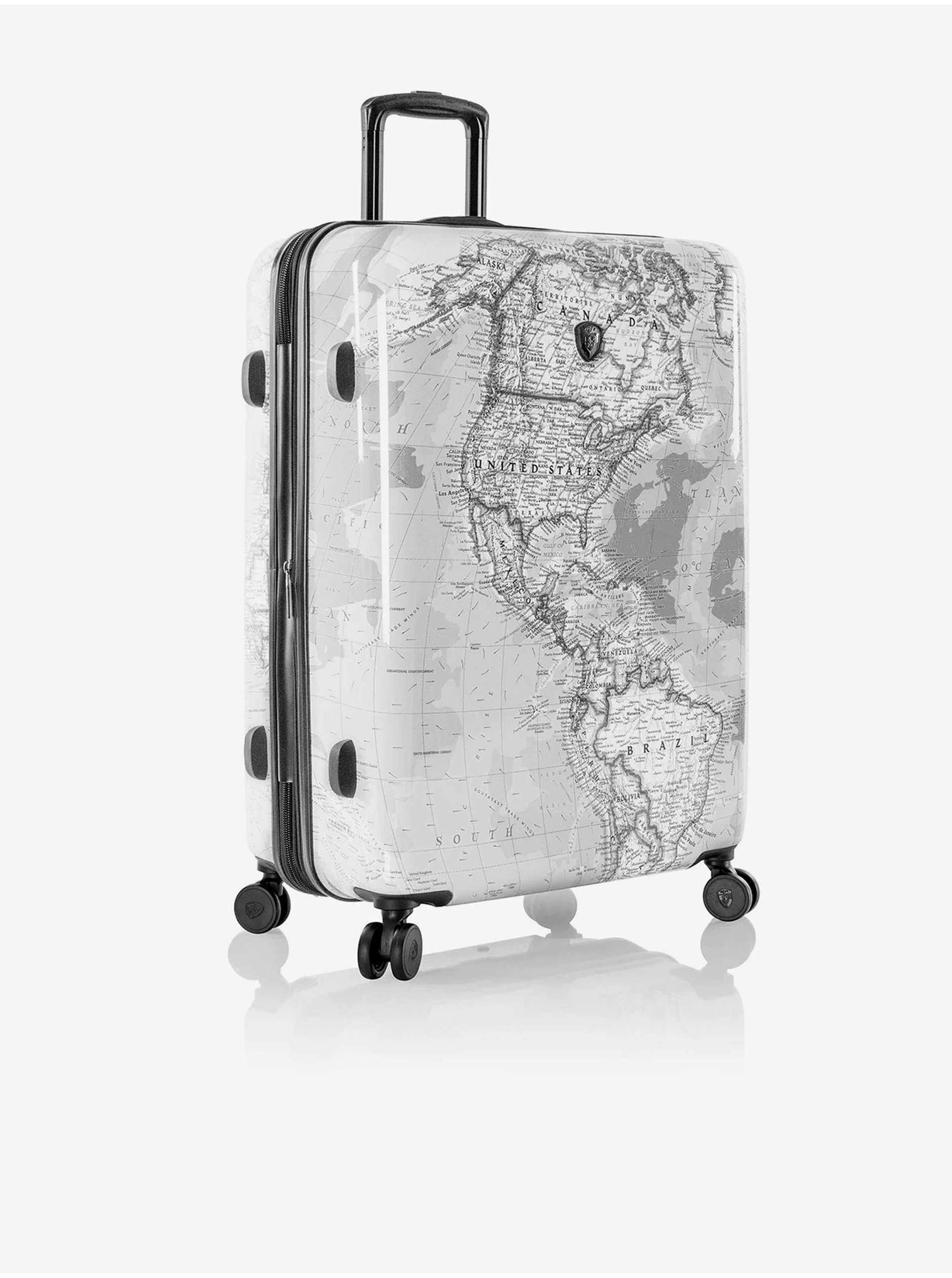 Levně Světle šedý vzorovaný cestovní kufr Heys Journey 3G L